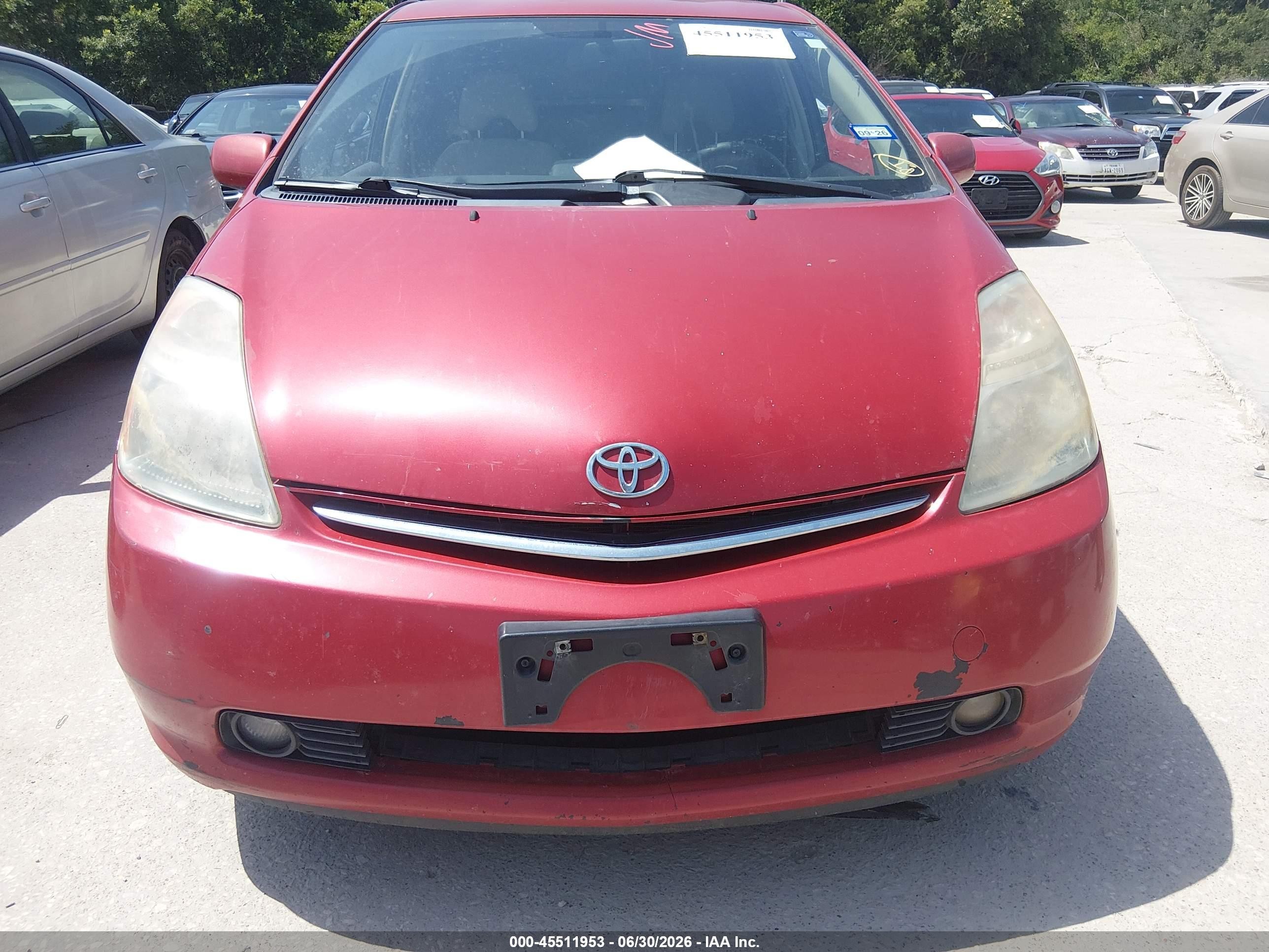 2008 Toyota Prius   Red vin: JTDKB20U587772787