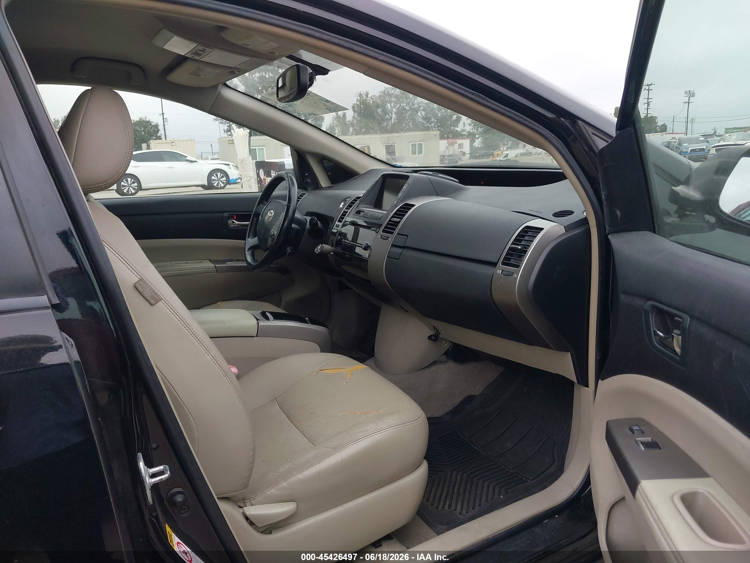 2008 Toyota Prius Standard/touring Black vin: JTDKB20U587790478