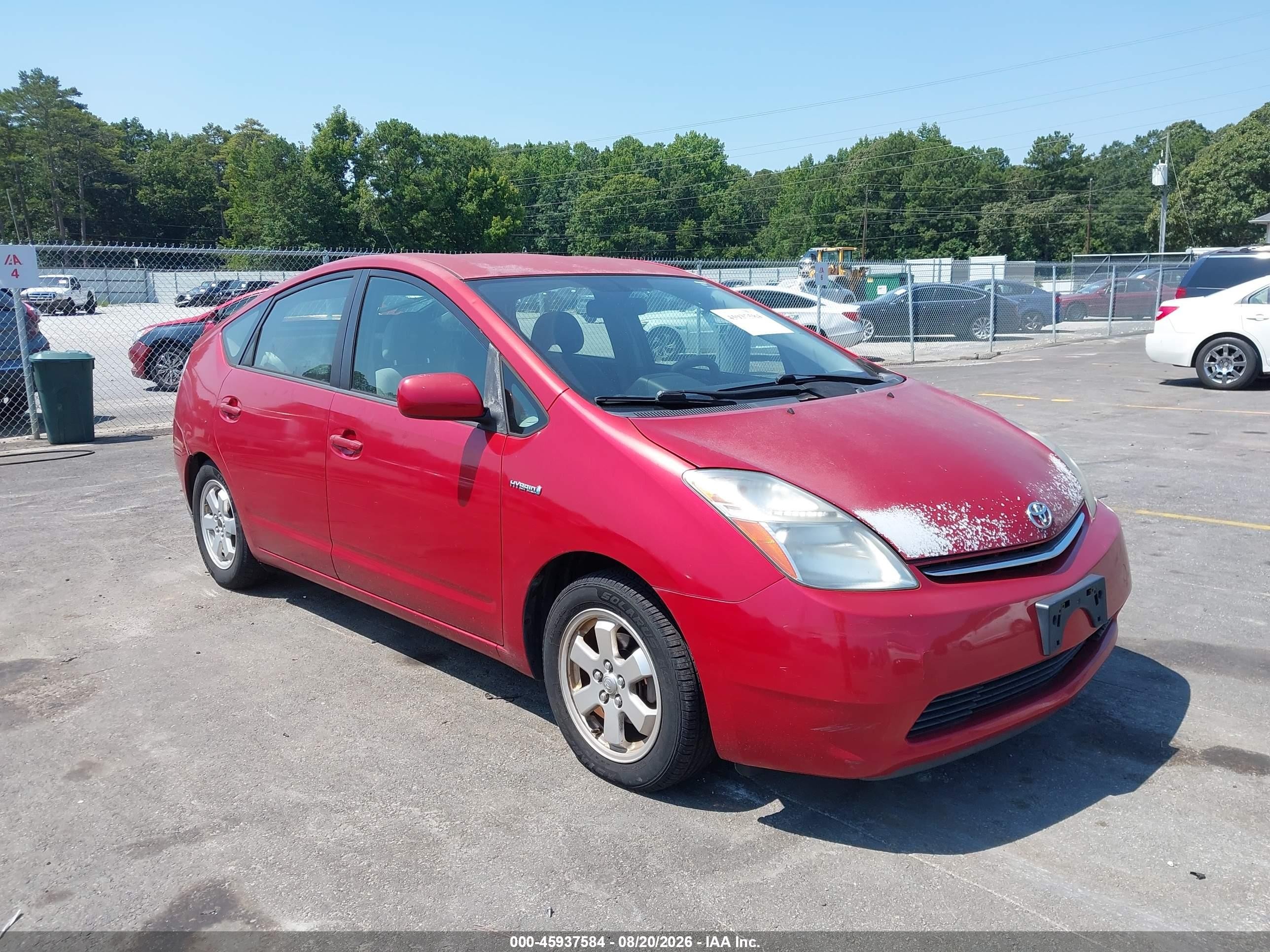 2009 Toyota Prius   Красный vin: JTDKB20U593542000