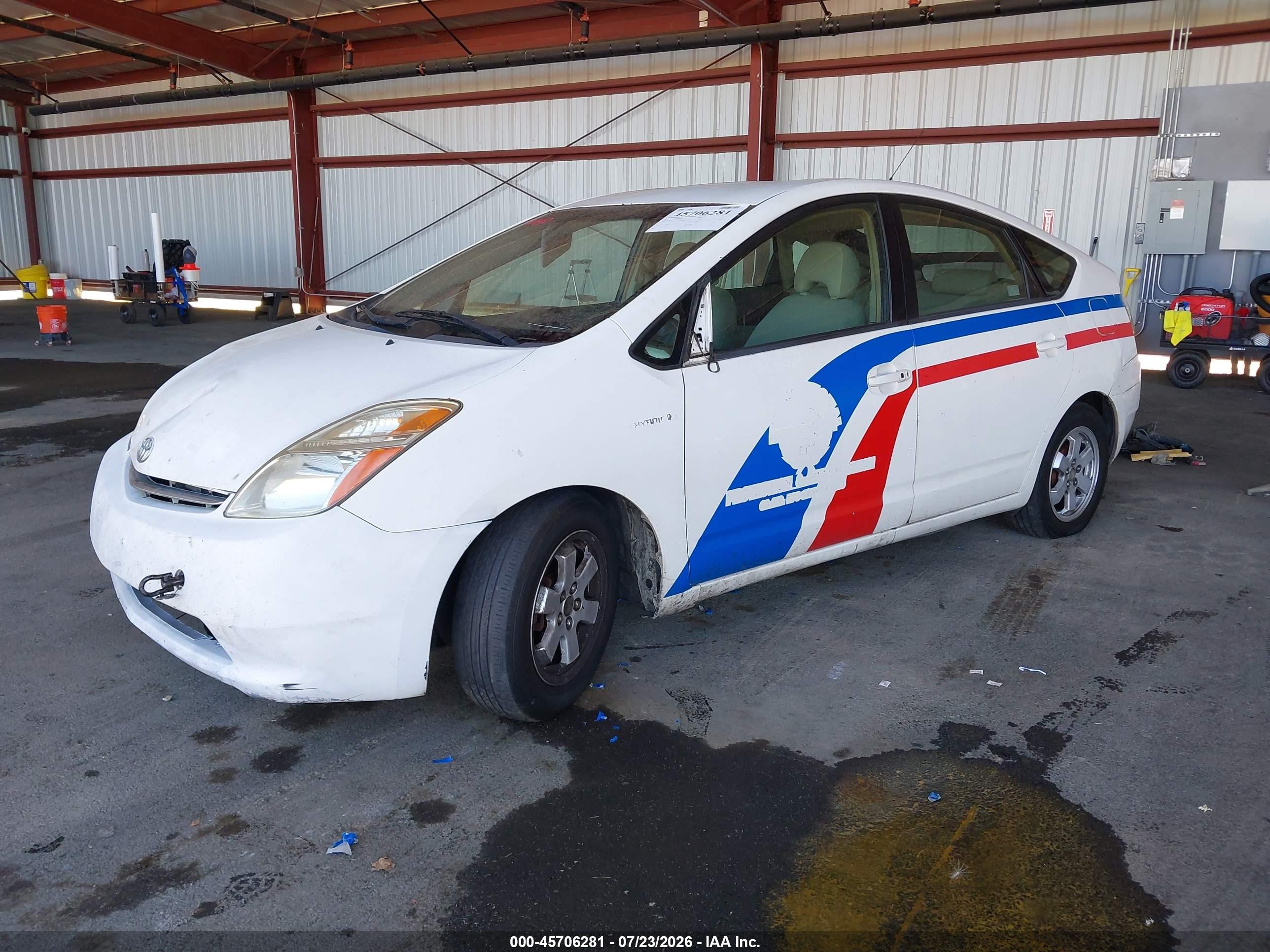 2009 Toyota Prius   White vin: JTDKB20U597837154