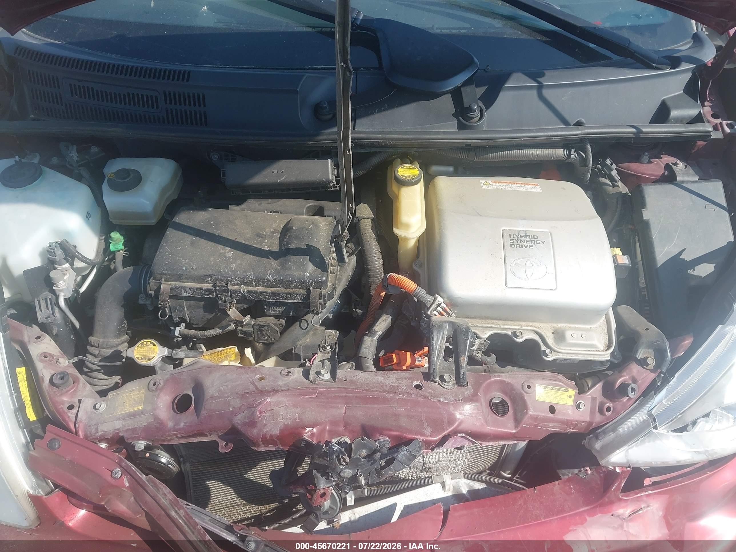 2005 Toyota Prius   Red vin: JTDKB20U653033236
