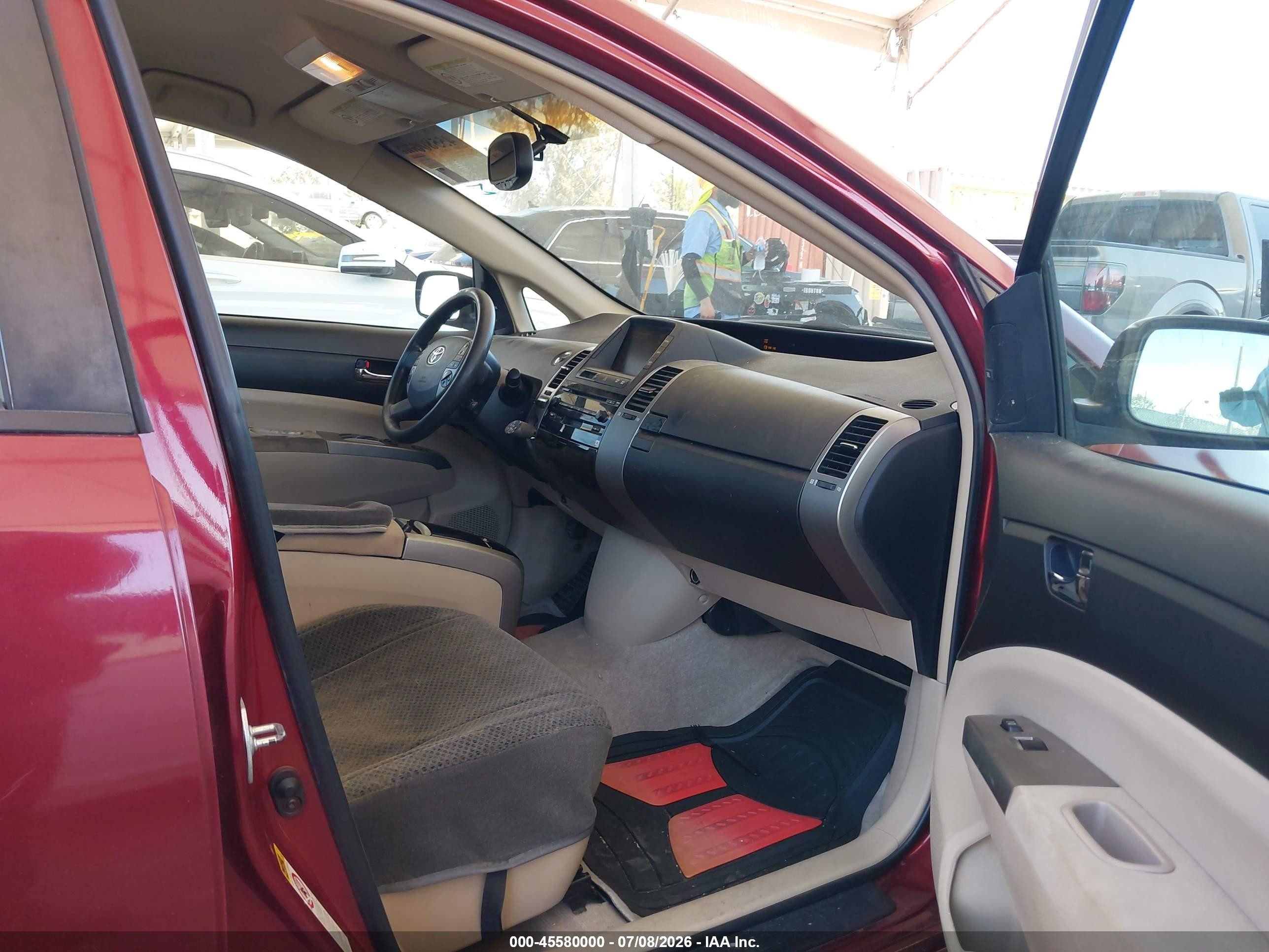 2005 Toyota Prius Red vin: JTDKB20U657016607