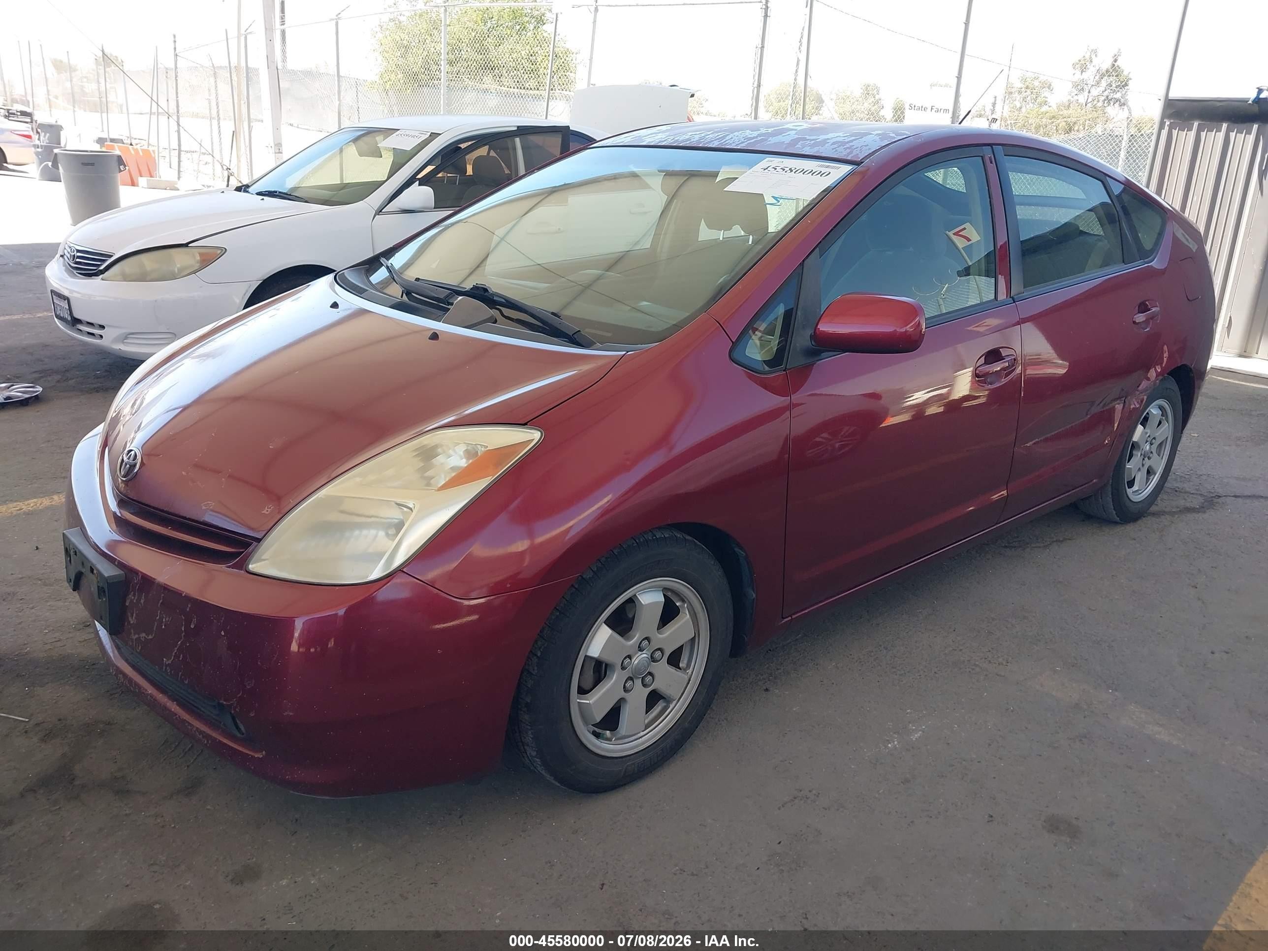 2005 Toyota Prius Red vin: JTDKB20U657016607