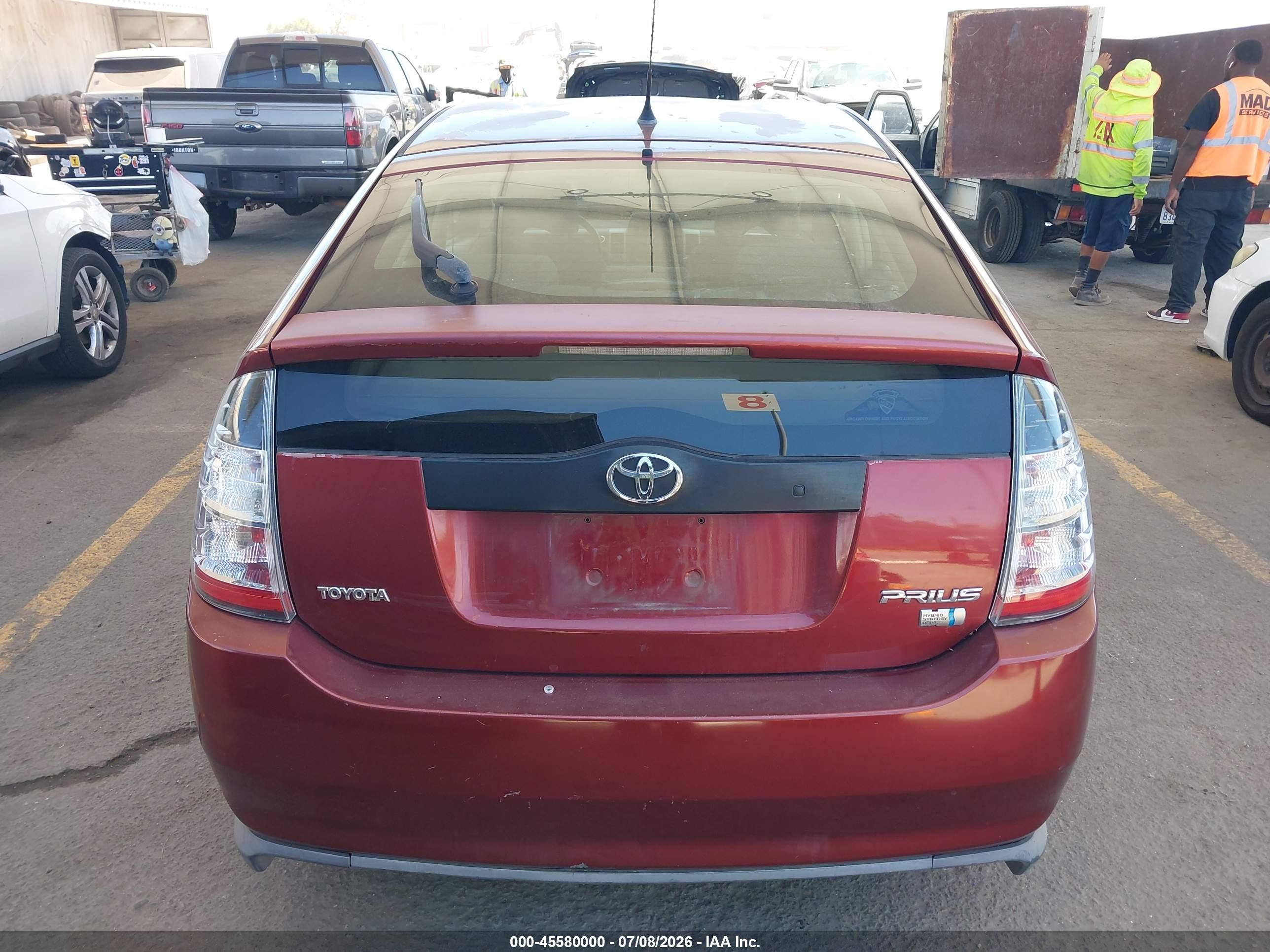 2005 Toyota Prius Red vin: JTDKB20U657016607