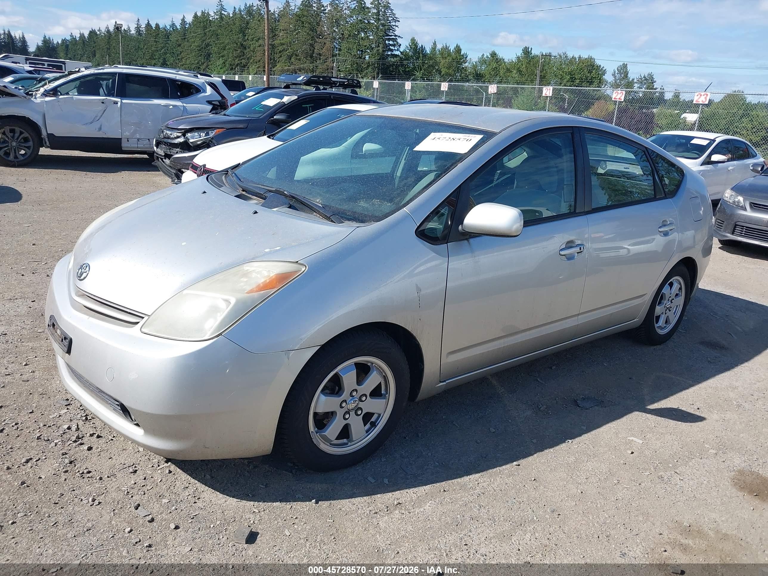 2005 Toyota Prius   Silver vin: JTDKB20U657057142