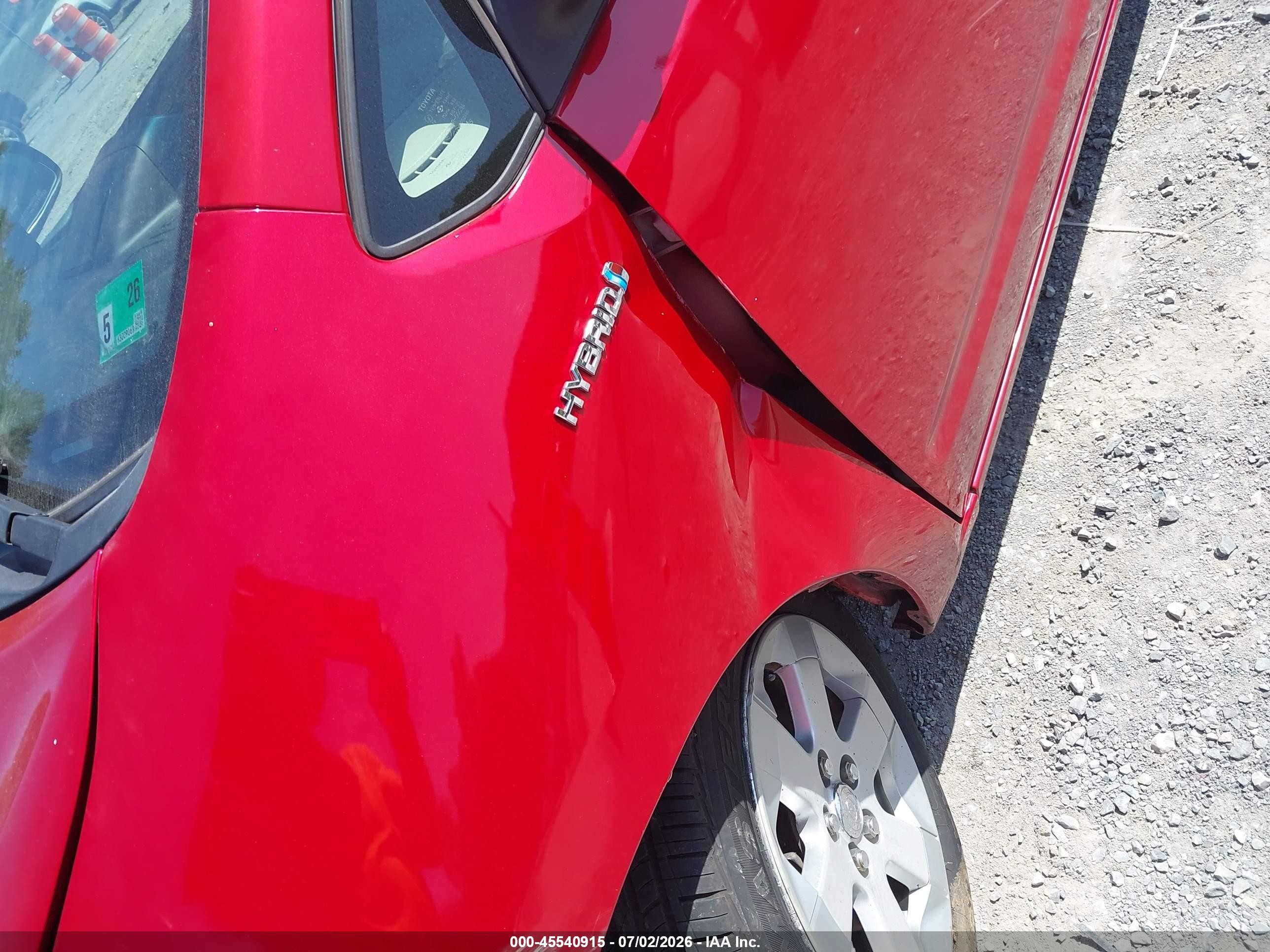 2006 Toyota Prius   Красный vin: JTDKB20U667508233