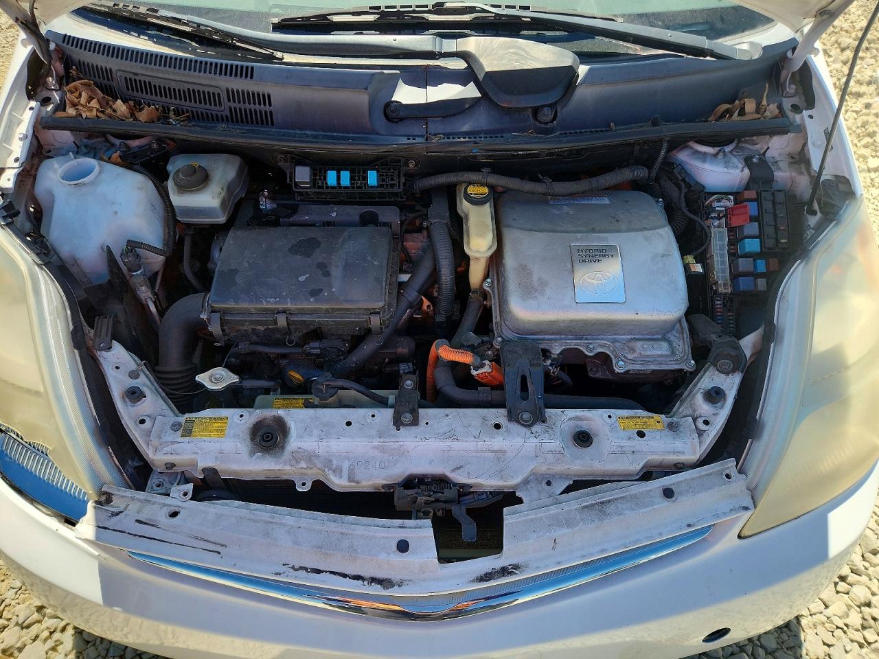 2007 Toyota Prius Base White vin: JTDKB20U673207986