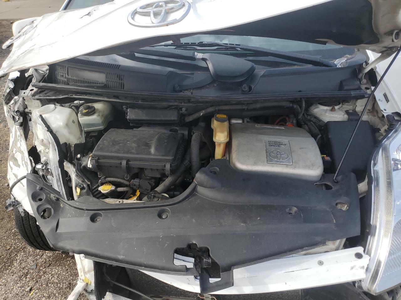 2007 Toyota Prius White vin: JTDKB20U673292750