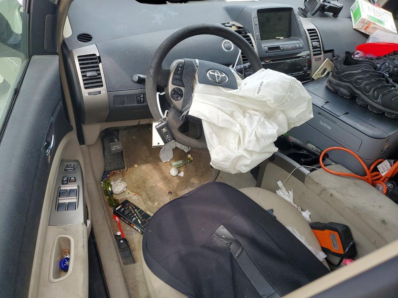2007 Toyota Prius Base Green vin: JTDKB20U673293123