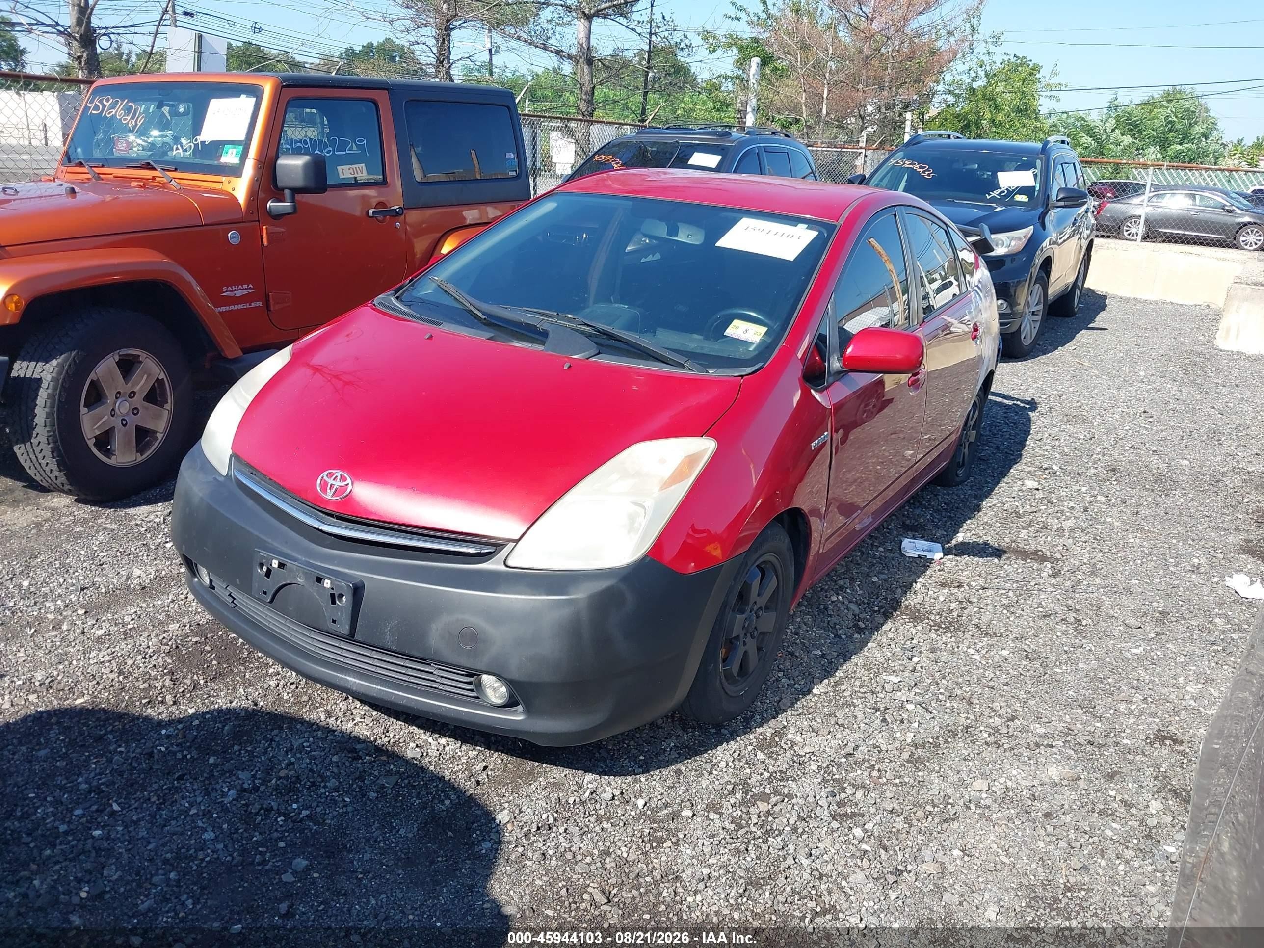 2007 Toyota Prius   Red vin: JTDKB20U677559233