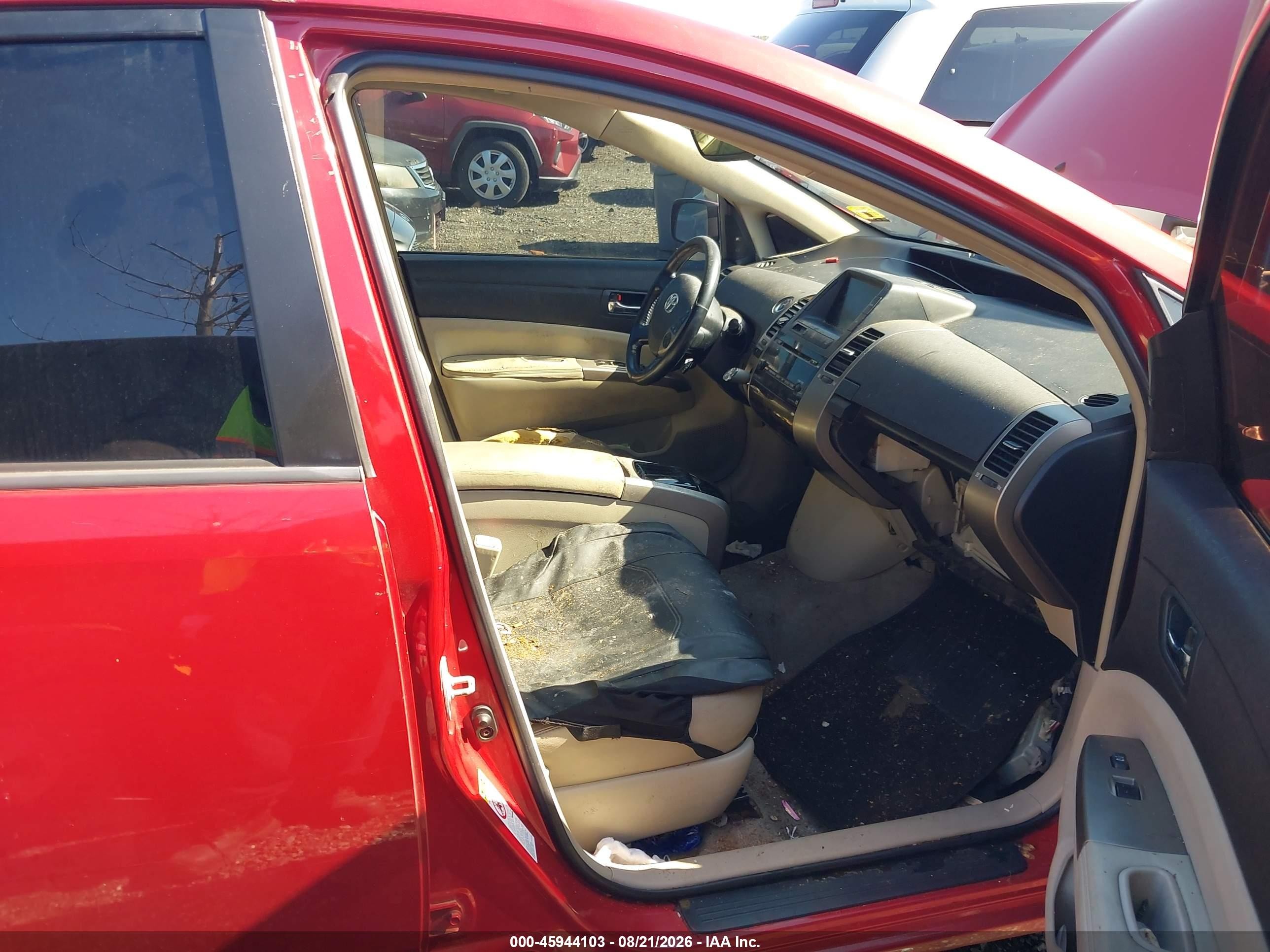 2007 Toyota Prius   Red vin: JTDKB20U677559233