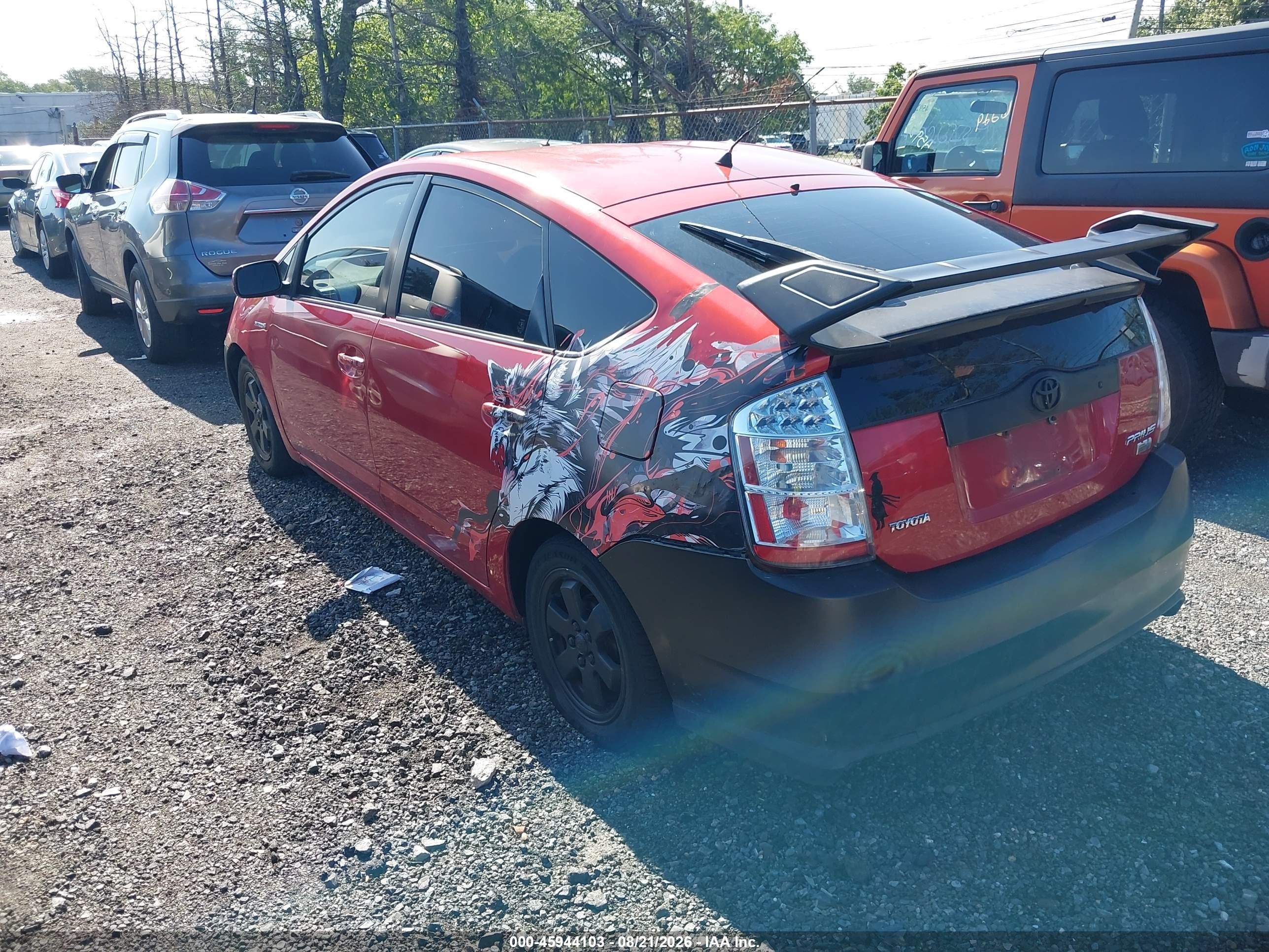 2007 Toyota Prius   Red vin: JTDKB20U677559233