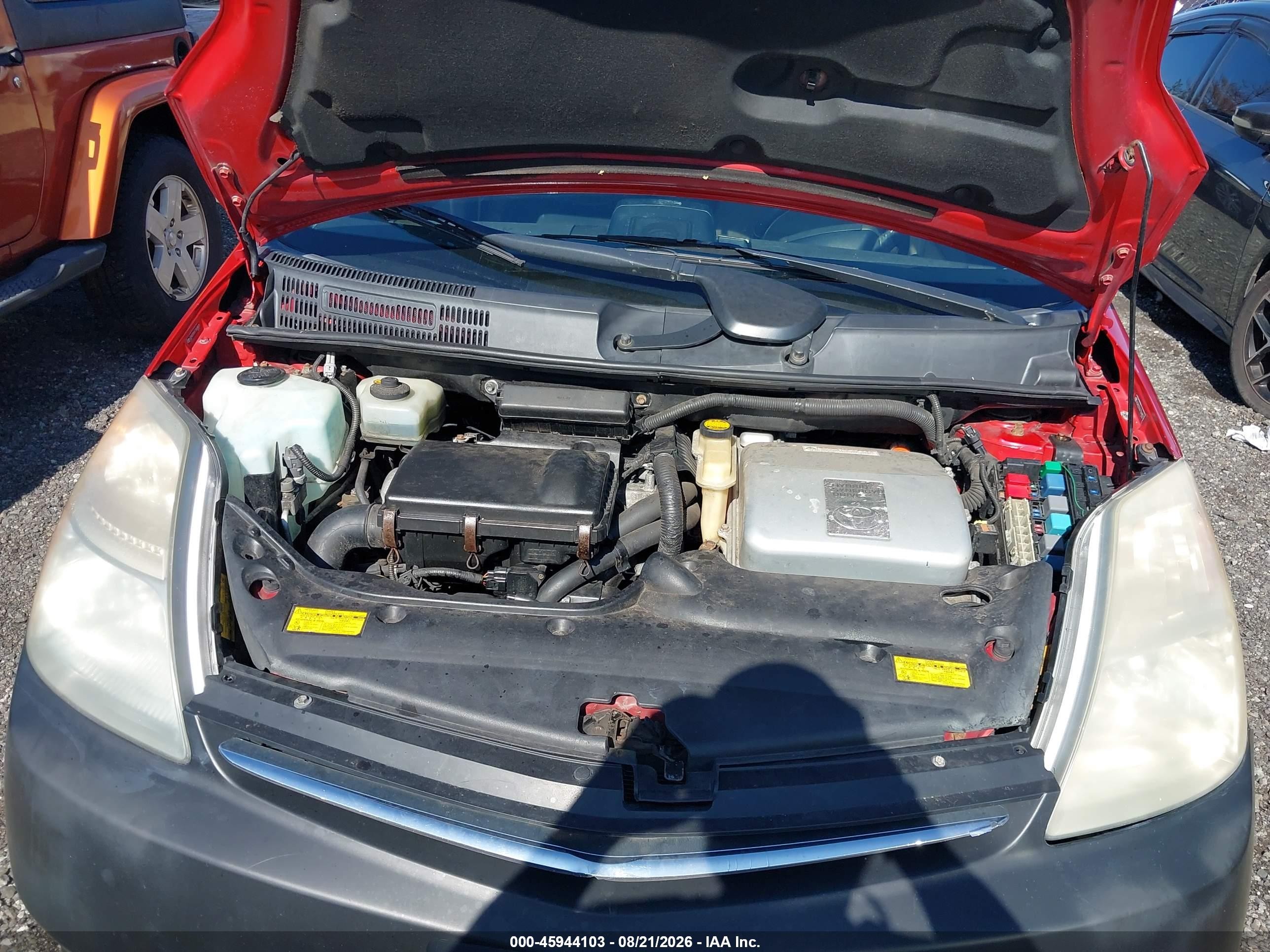 2007 Toyota Prius   Red vin: JTDKB20U677559233
