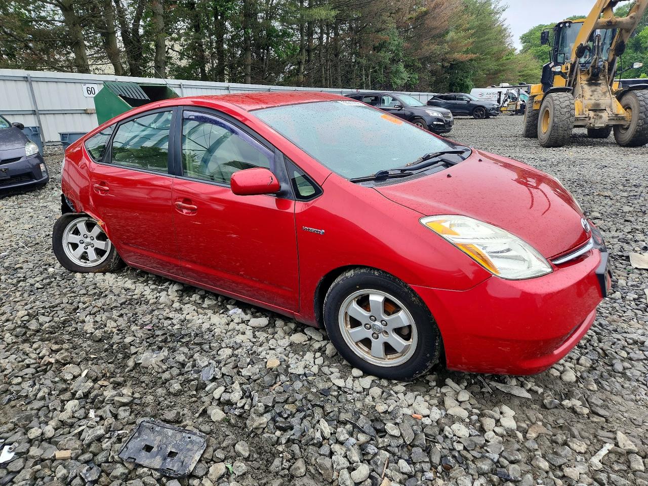 2007 Toyota Prius Base Red vin: JTDKB20U677588800