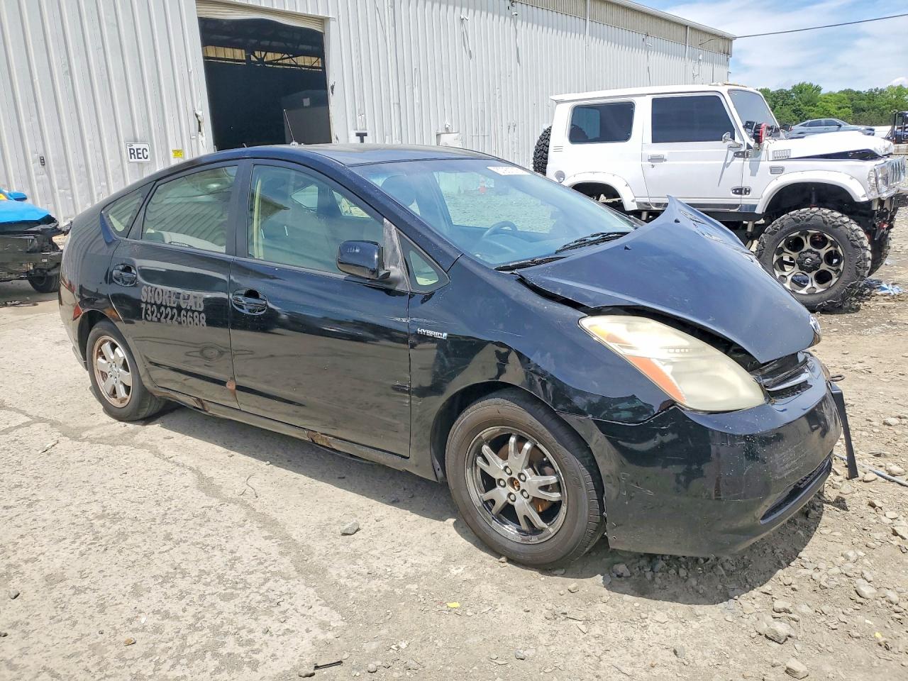 2007 Toyota Prius Base Black vin: JTDKB20U677595679