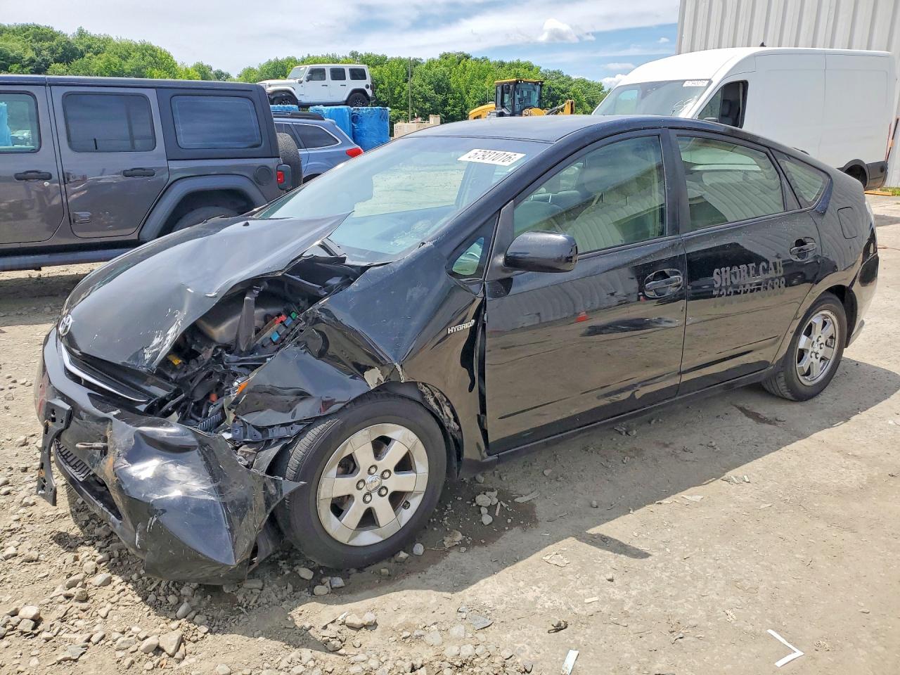2007 Toyota Prius Base Black vin: JTDKB20U677595679