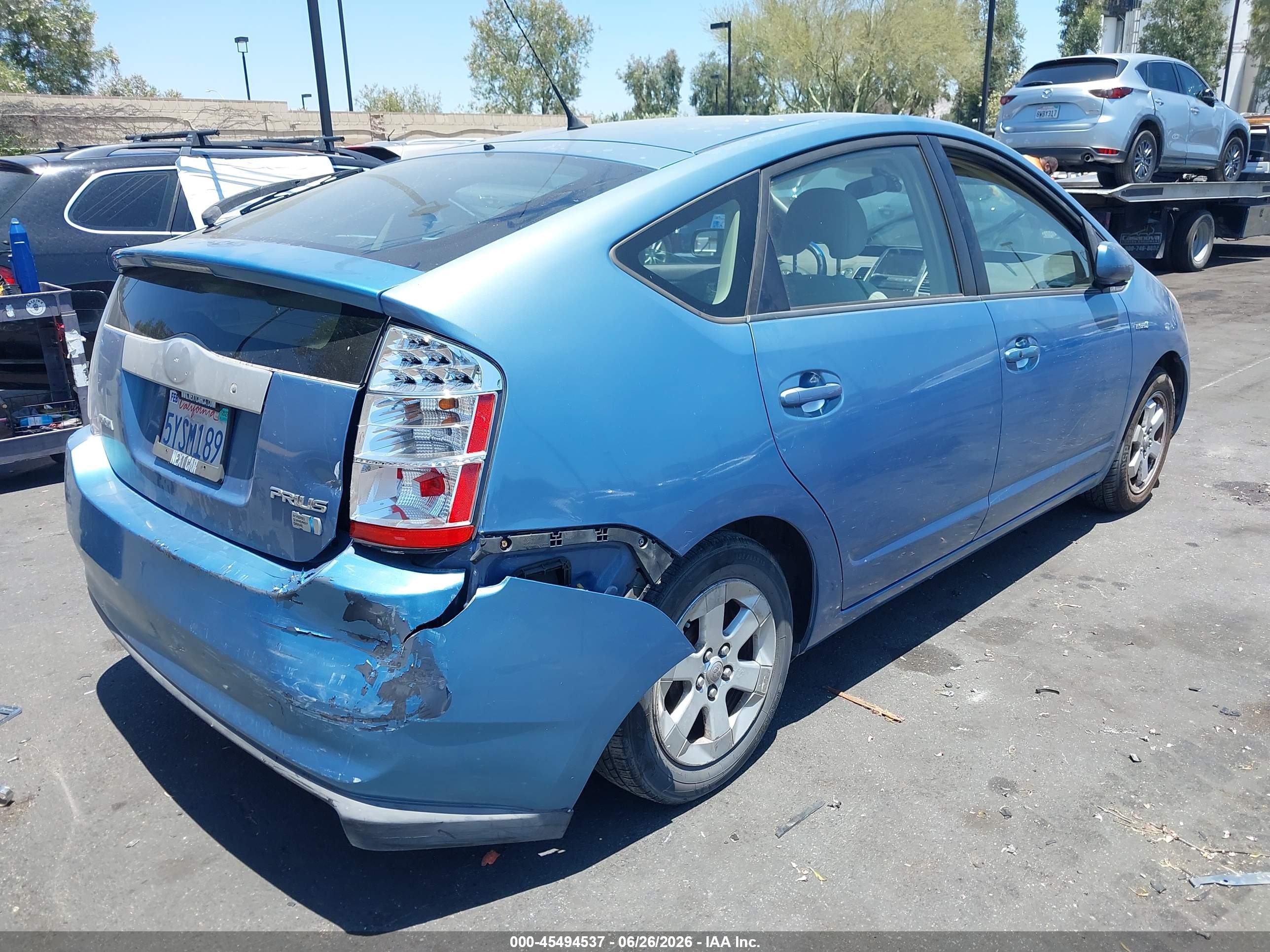 2007 Toyota Prius   Blue vin: JTDKB20U677607457