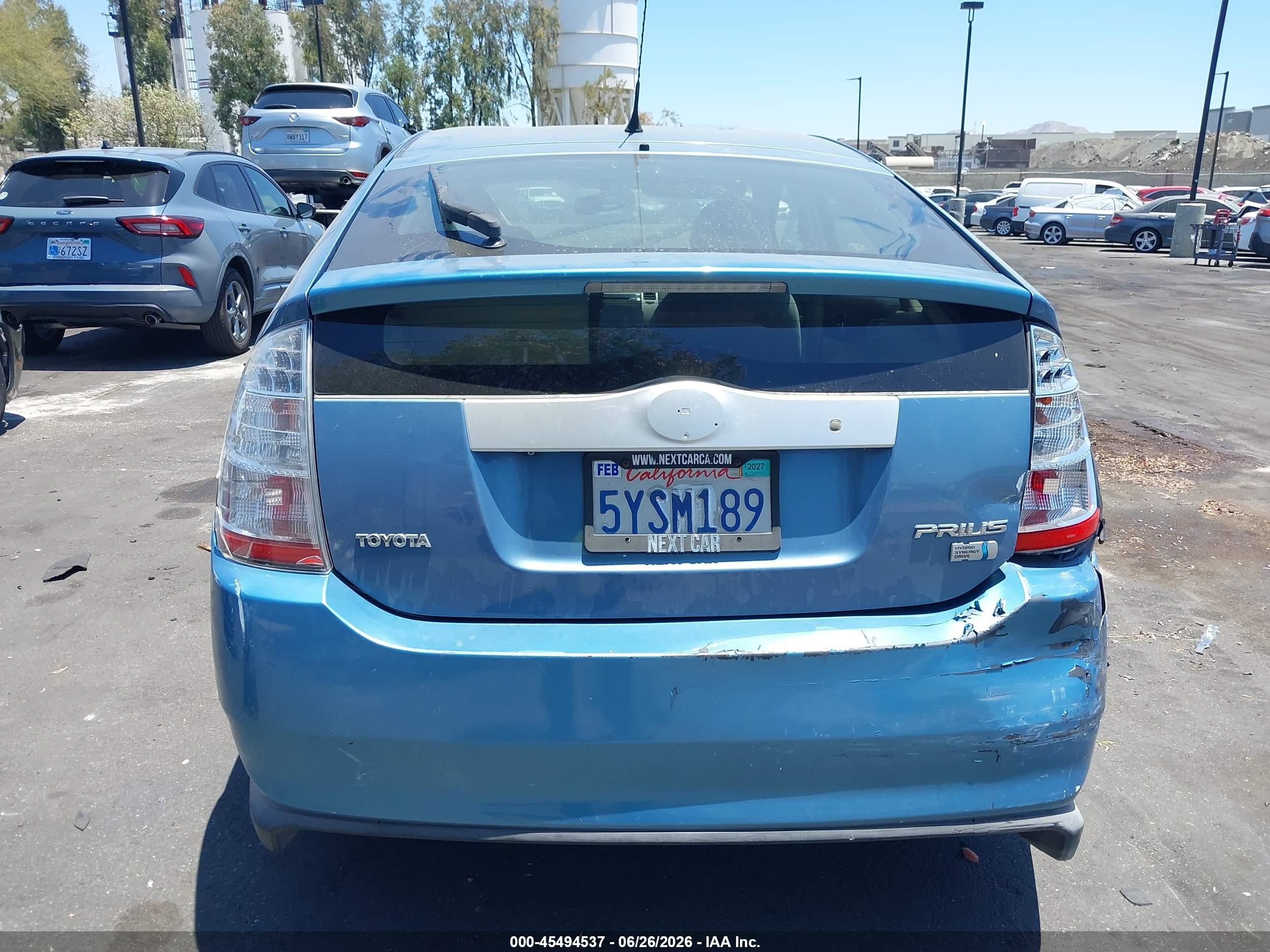 2007 Toyota Prius   Blue vin: JTDKB20U677607457