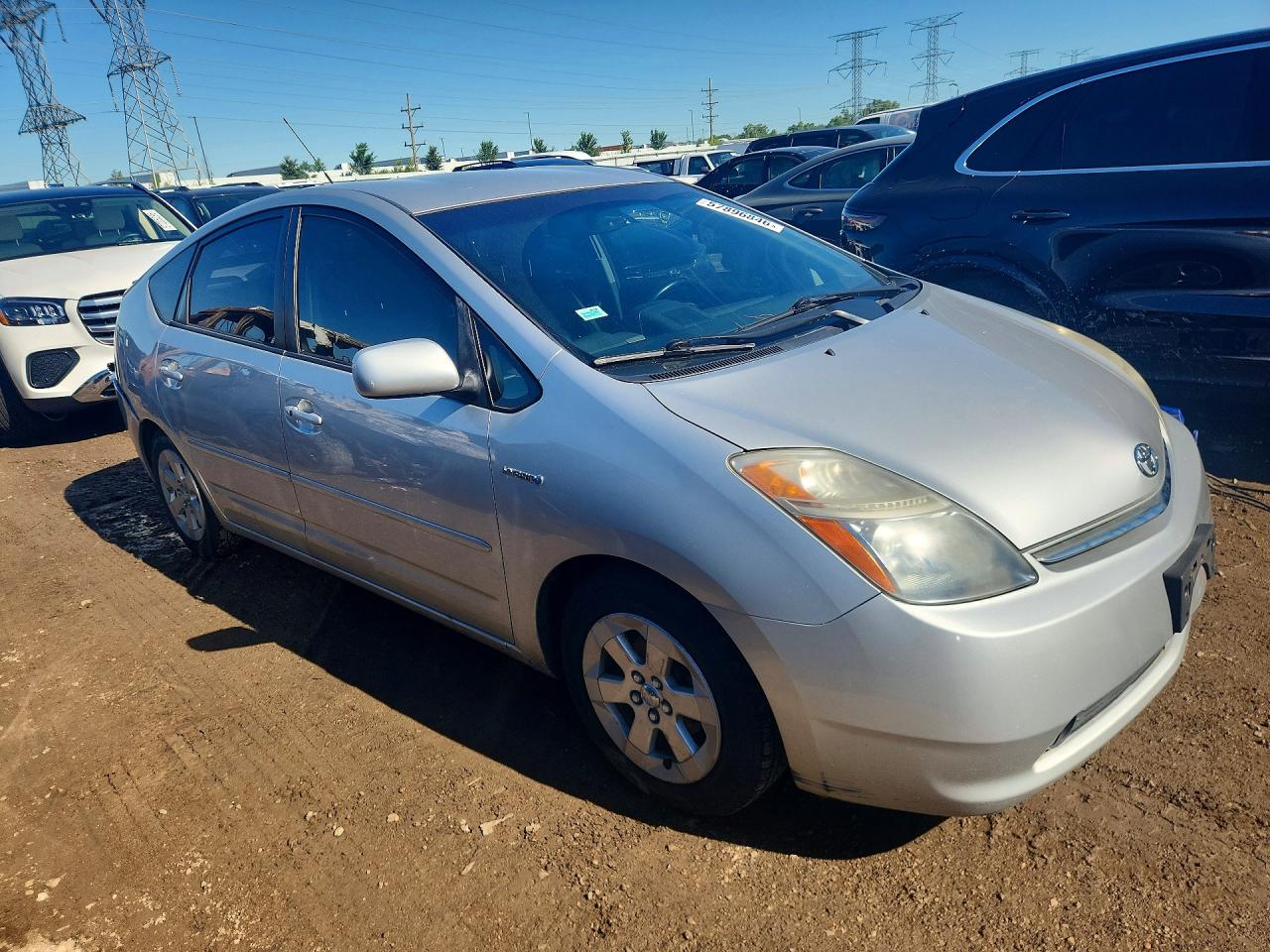 2007 Toyota Prius Base Серебряный vin: JTDKB20U677616384