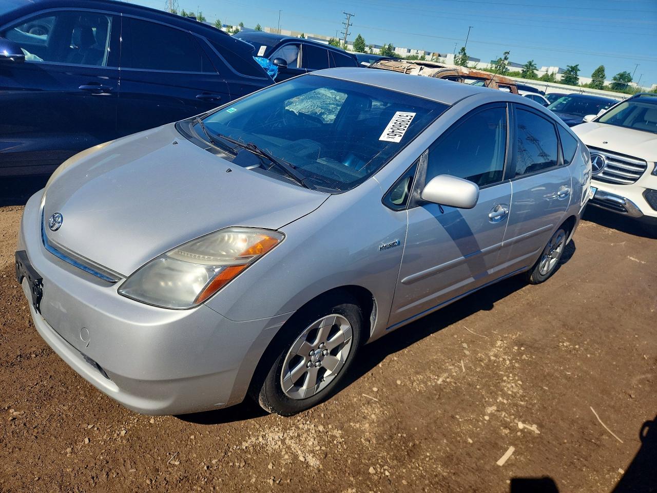 2007 Toyota Prius Base Серебряный vin: JTDKB20U677616384