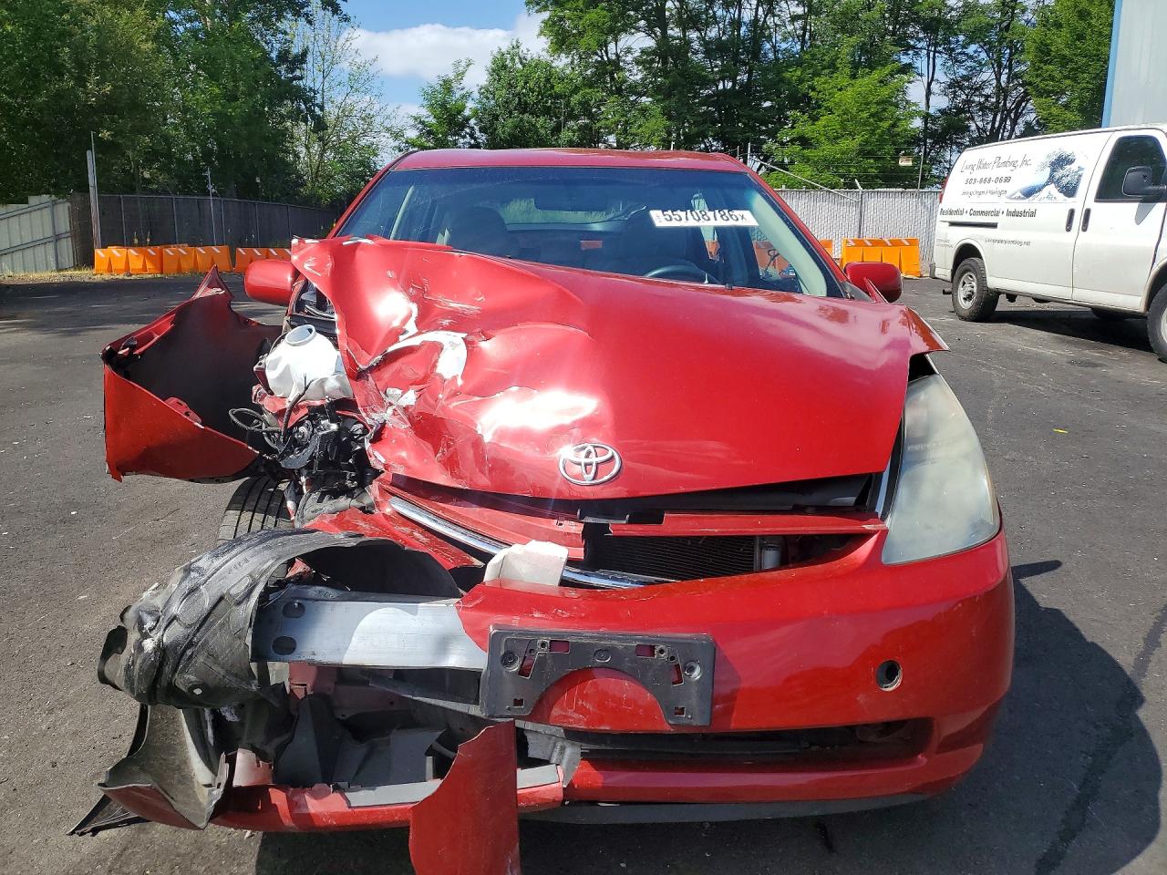 2007 Toyota Prius Base Красный vin: JTDKB20U677616966