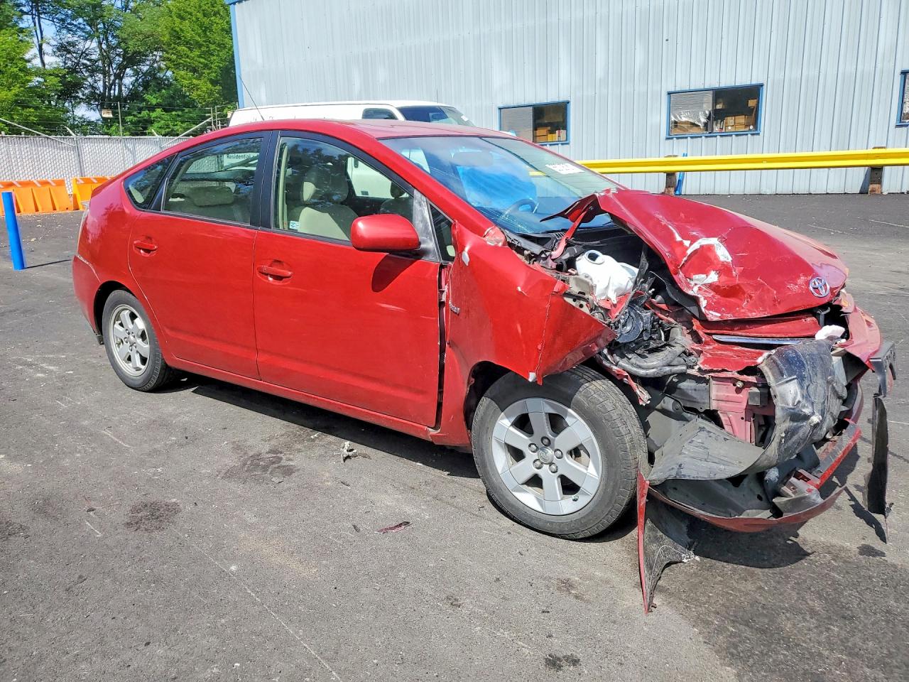 2007 Toyota Prius Base Красный vin: JTDKB20U677616966