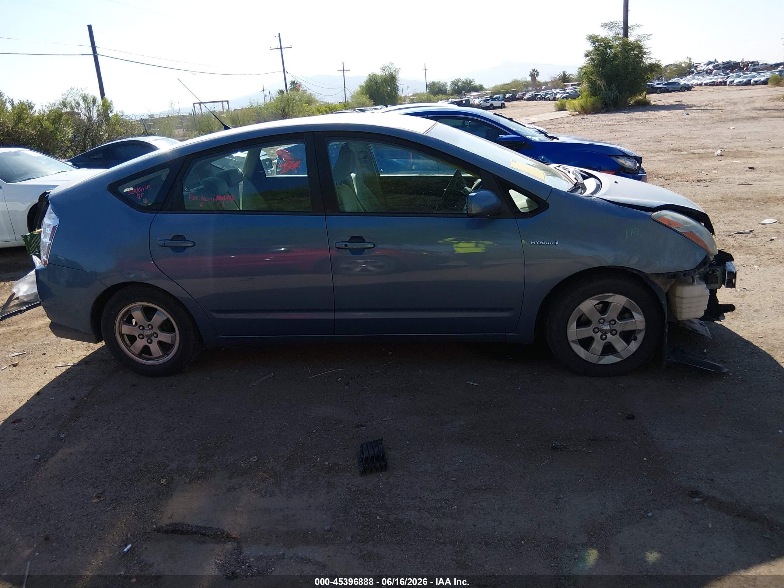 2007 Toyota Prius   Blue vin: JTDKB20U677683714