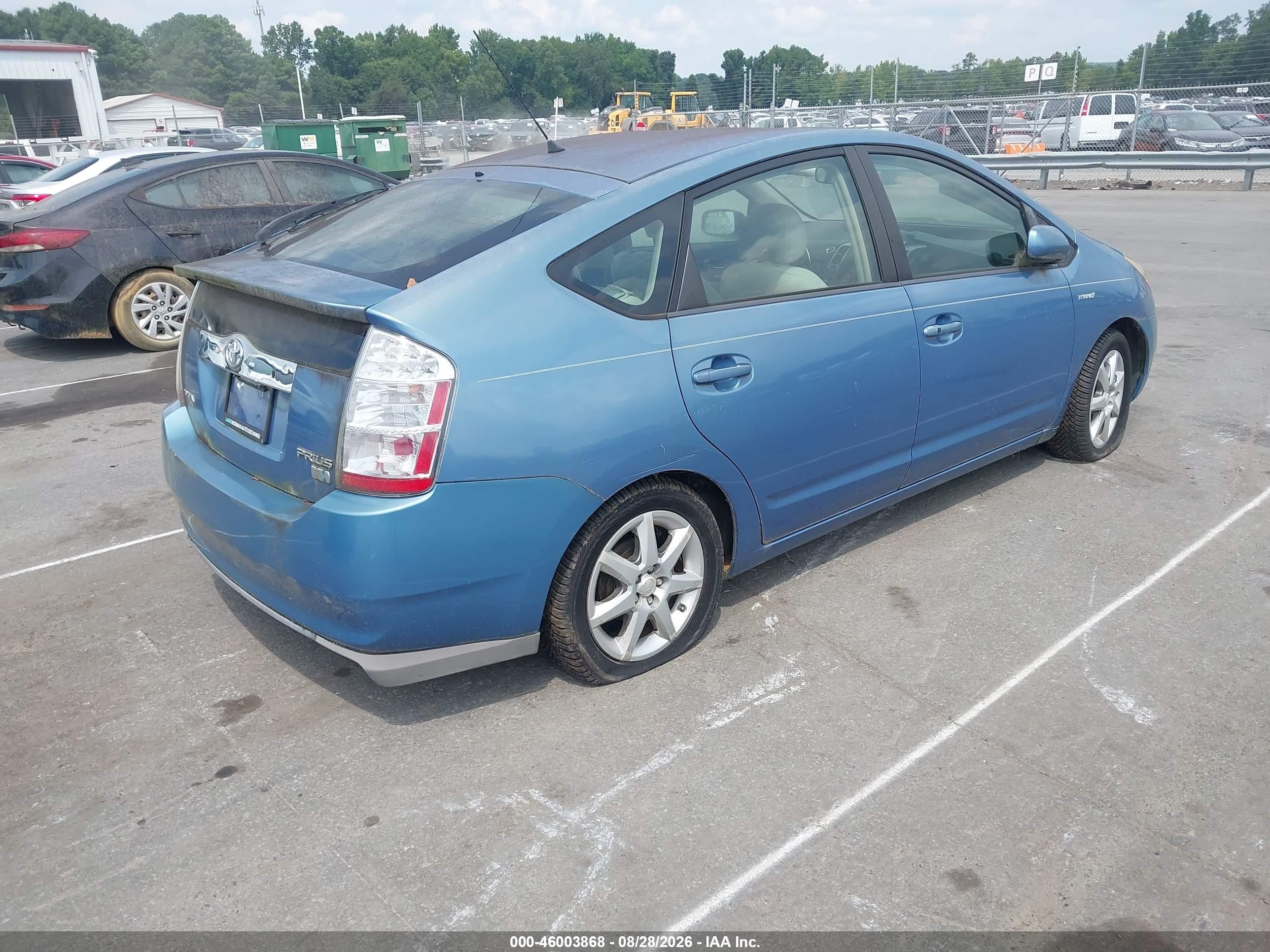 2007 Toyota Prius Touring Blue vin: JTDKB20U677686466