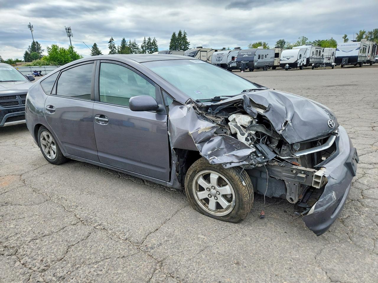 2008 Toyota Prius Base Gray vin: JTDKB20U683304882