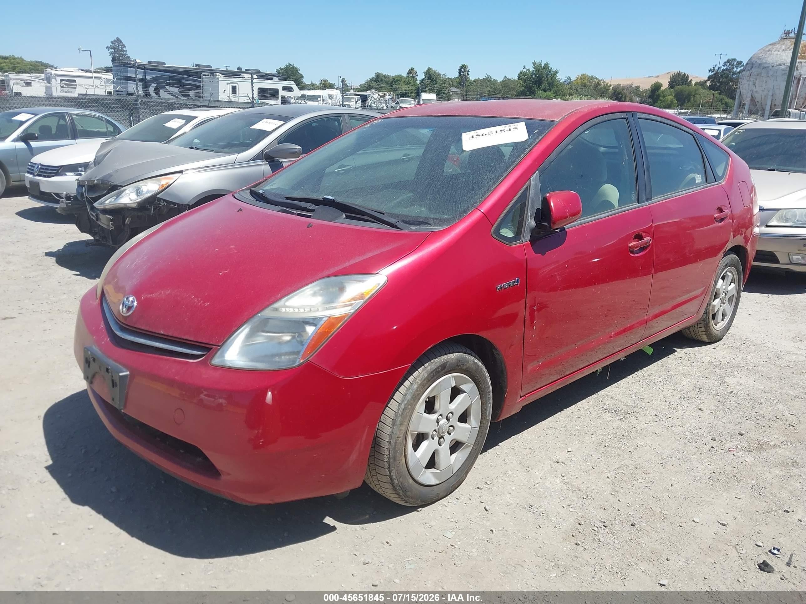 2008 Toyota Prius   Red vin: JTDKB20U683343360