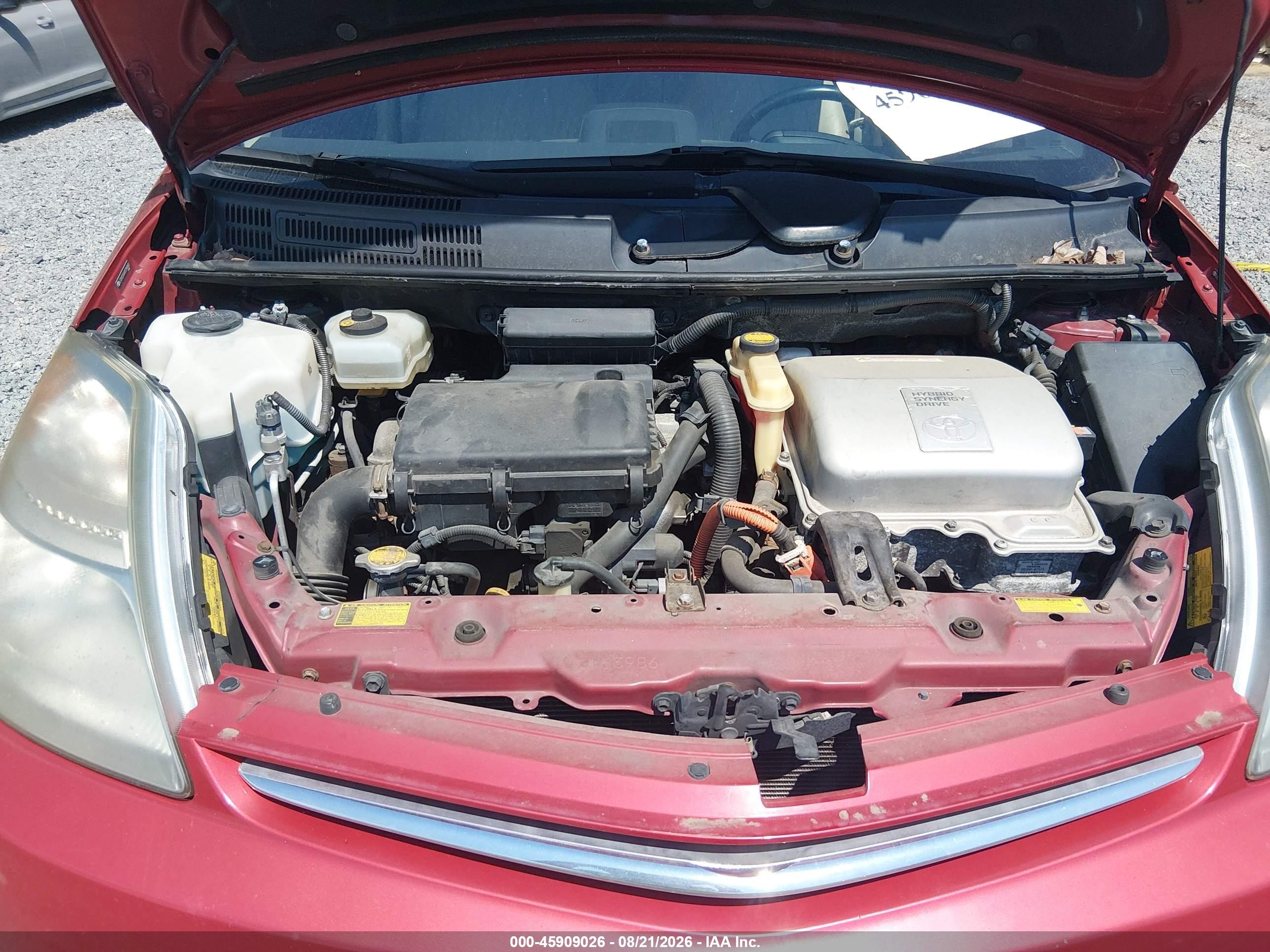 2008 Toyota Prius   Red vin: JTDKB20U683394860