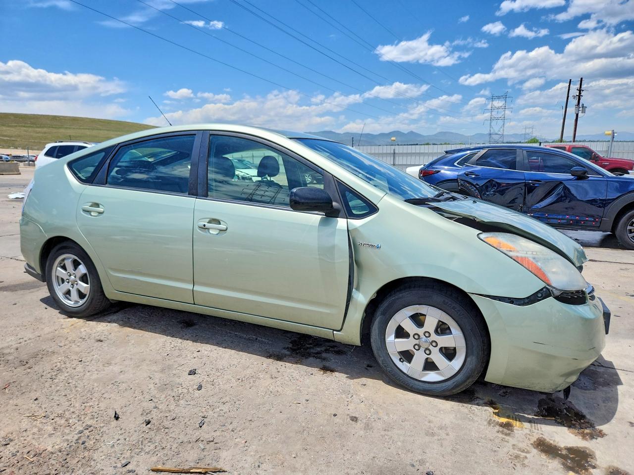 2008 Toyota Prius Base Green vin: JTDKB20U683424651
