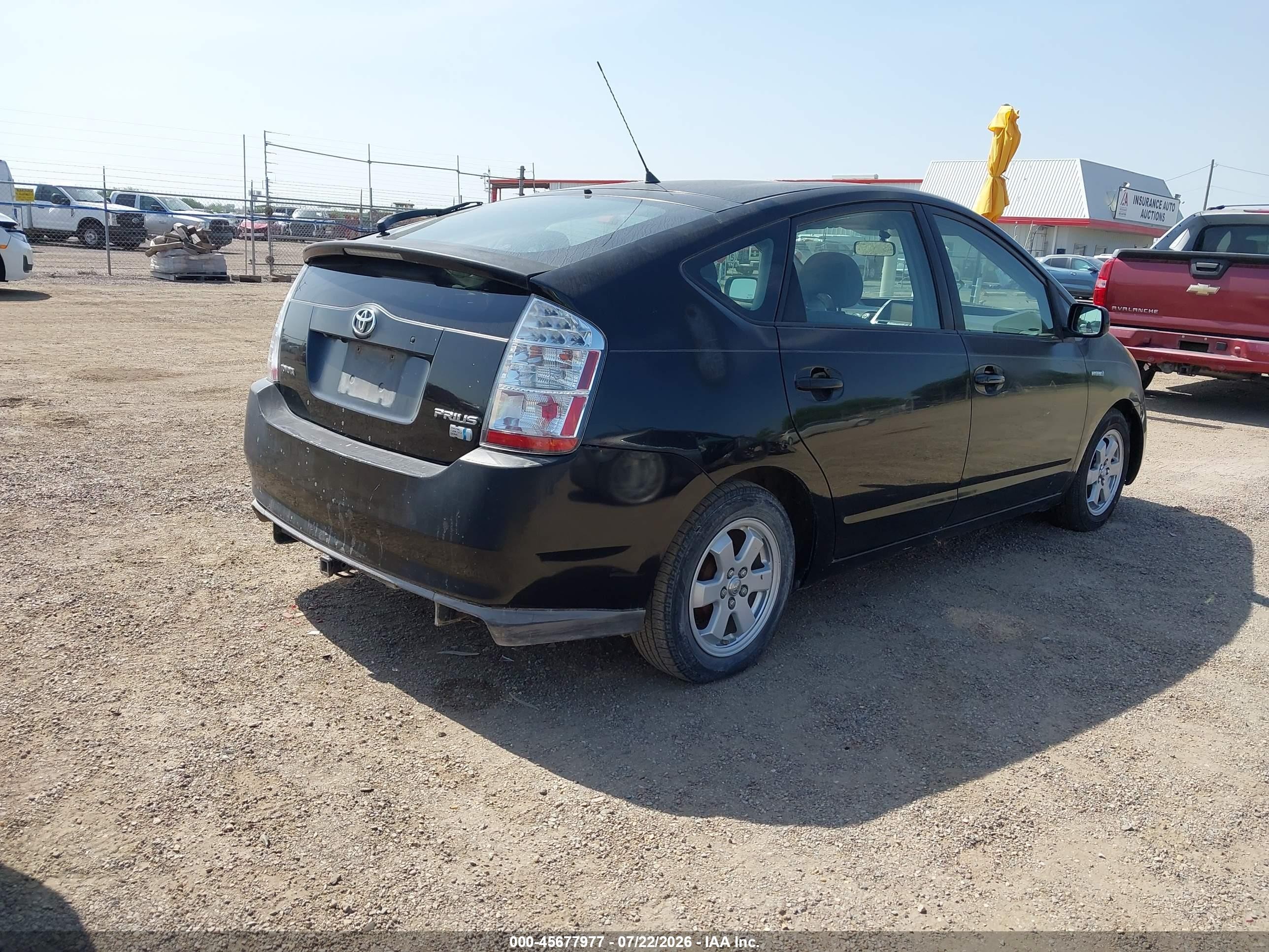 2008 Toyota Prius   Black vin: JTDKB20U687721413