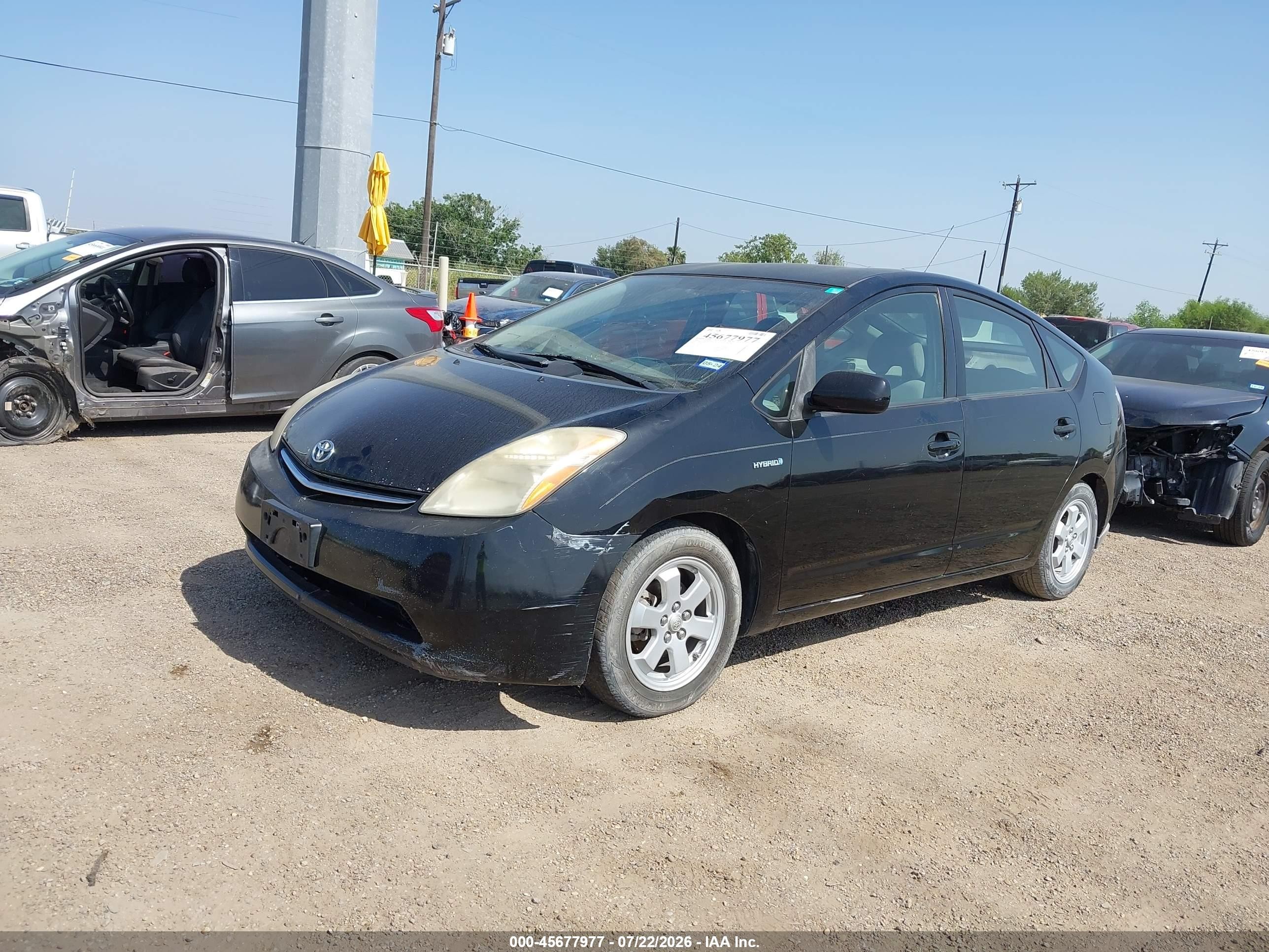 2008 Toyota Prius   Black vin: JTDKB20U687721413