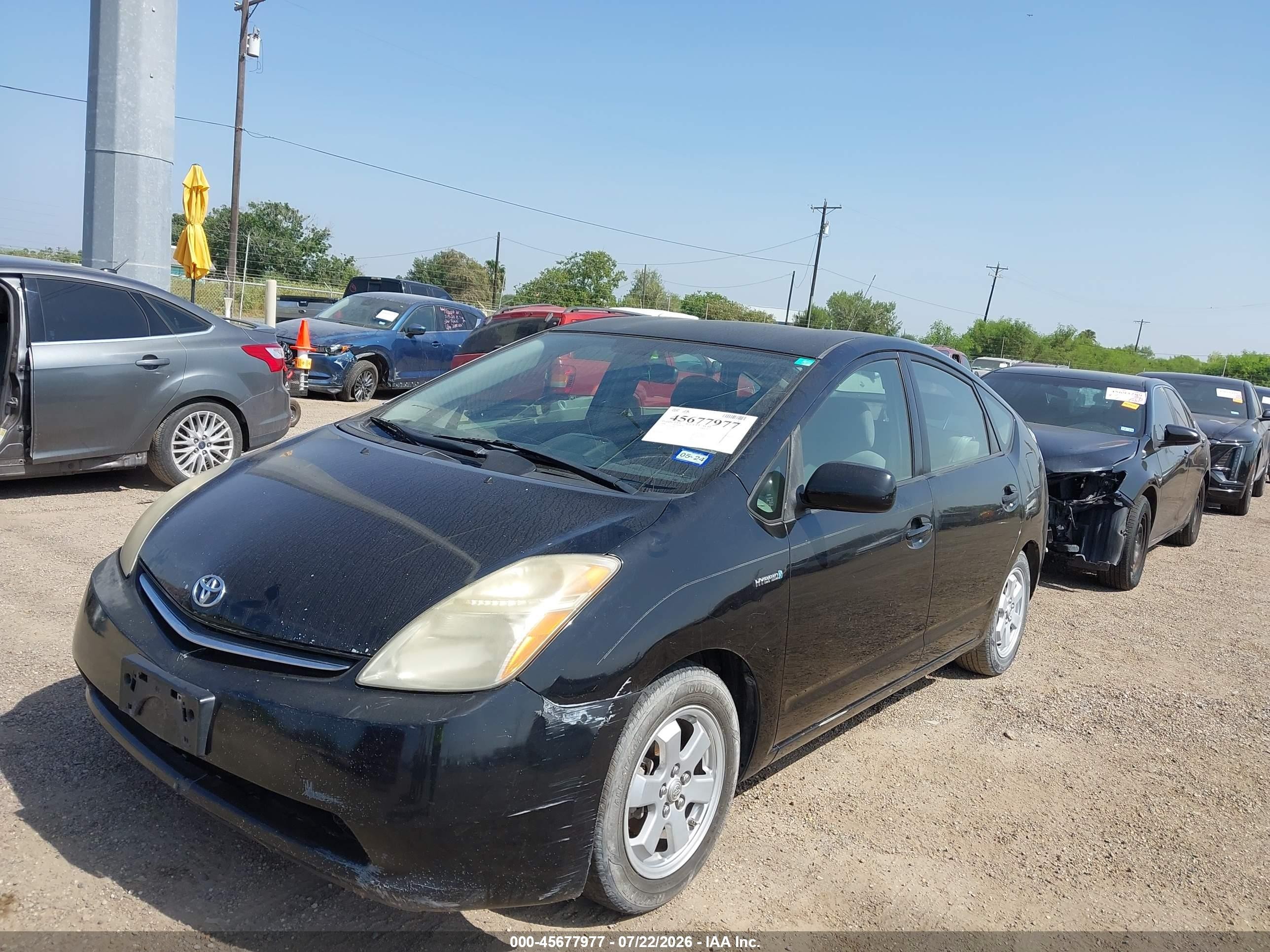 2008 Toyota Prius   Black vin: JTDKB20U687721413