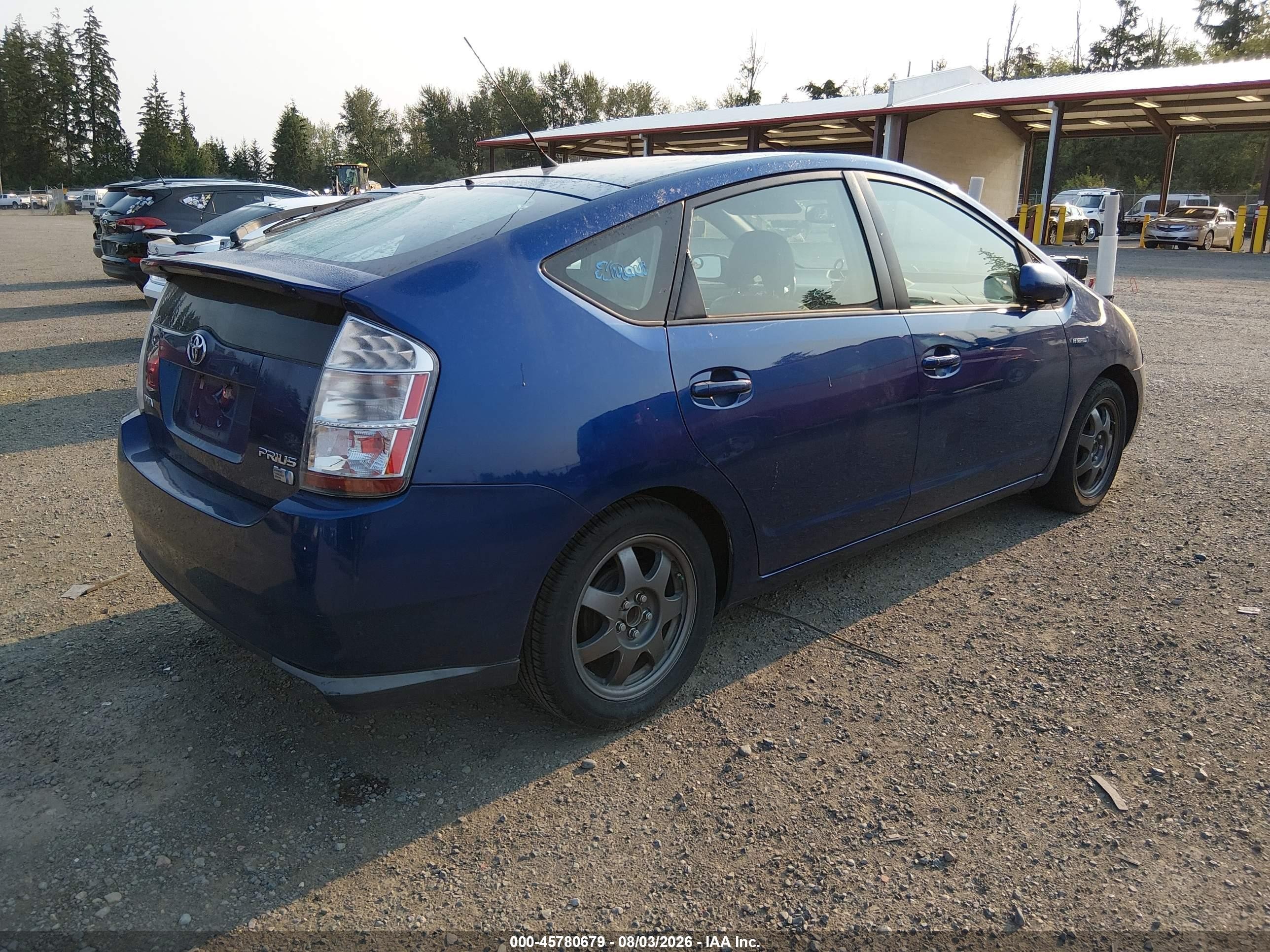2008 Toyota Prius Touring Blue vin: JTDKB20U687760910