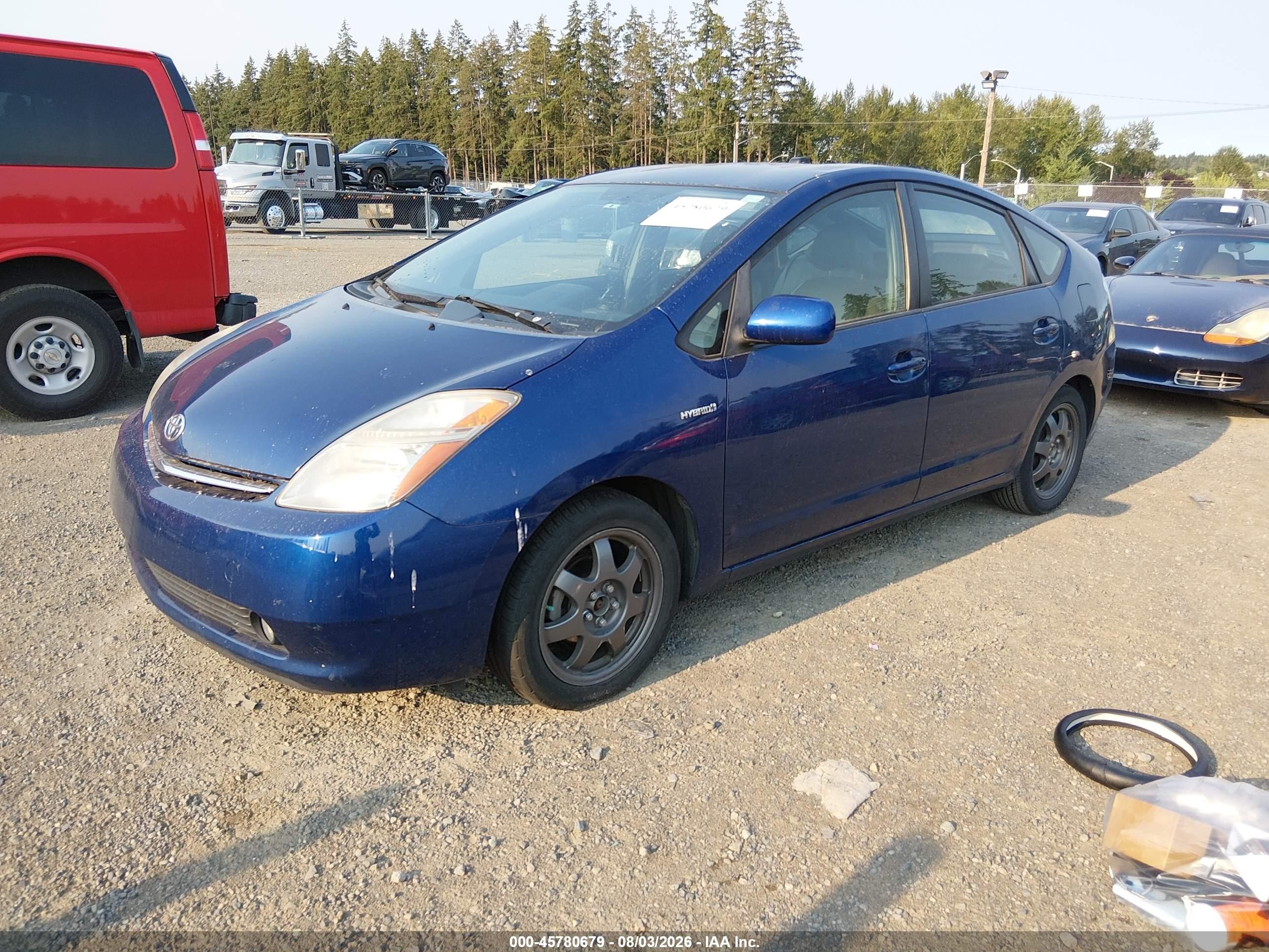 2008 Toyota Prius Touring Blue vin: JTDKB20U687760910