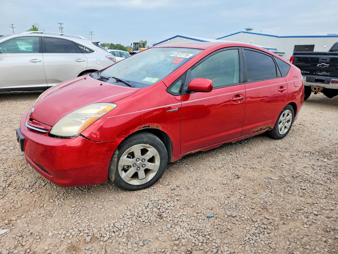 2008 Toyota Prius Base Red vin: JTDKB20U687789453