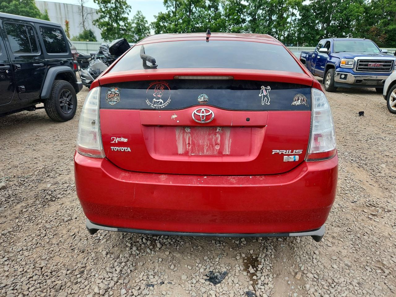 2008 Toyota Prius Base Red vin: JTDKB20U687789453