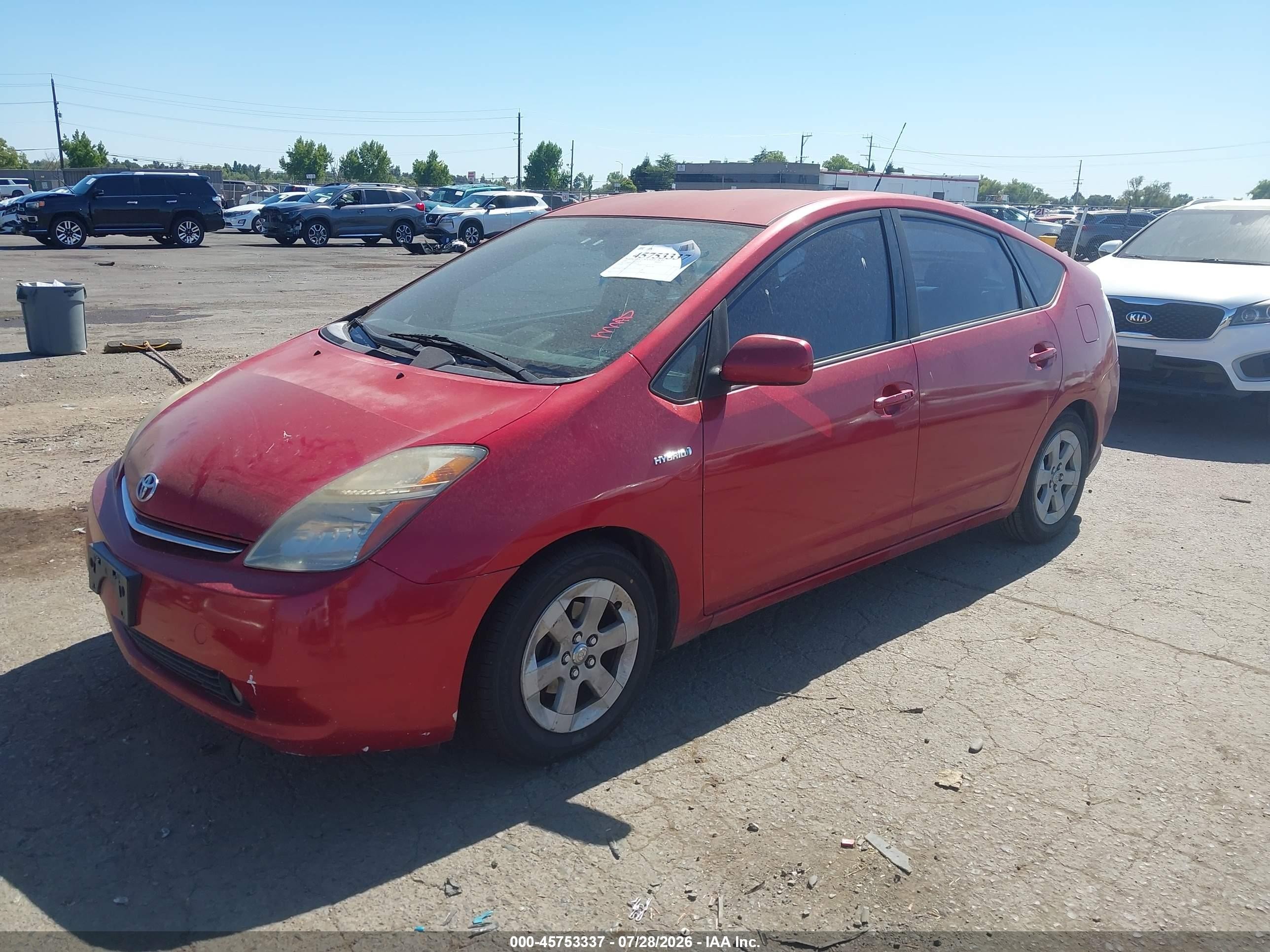 2009 Toyota Prius   Red vin: JTDKB20U693476136