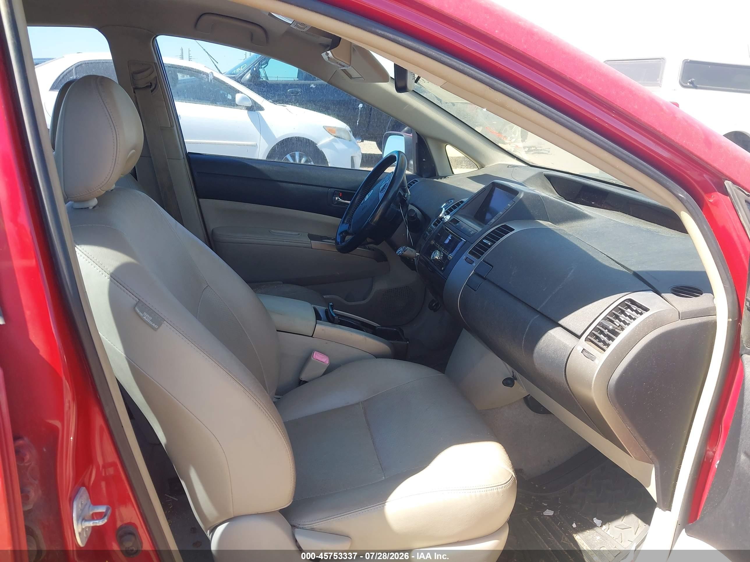 2009 Toyota Prius   Red vin: JTDKB20U693476136