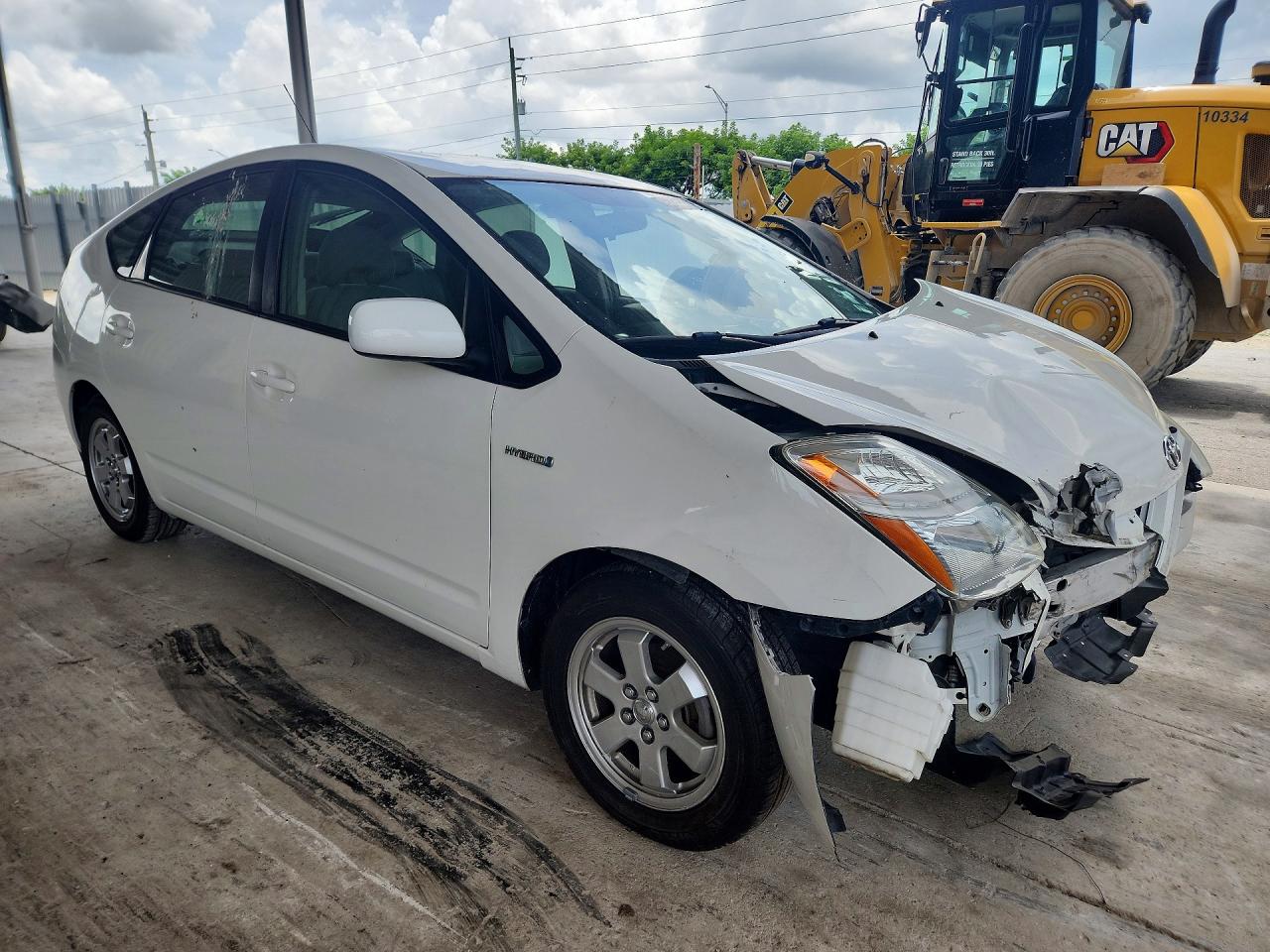 2009 Toyota Prius Base White vin: JTDKB20U693506817