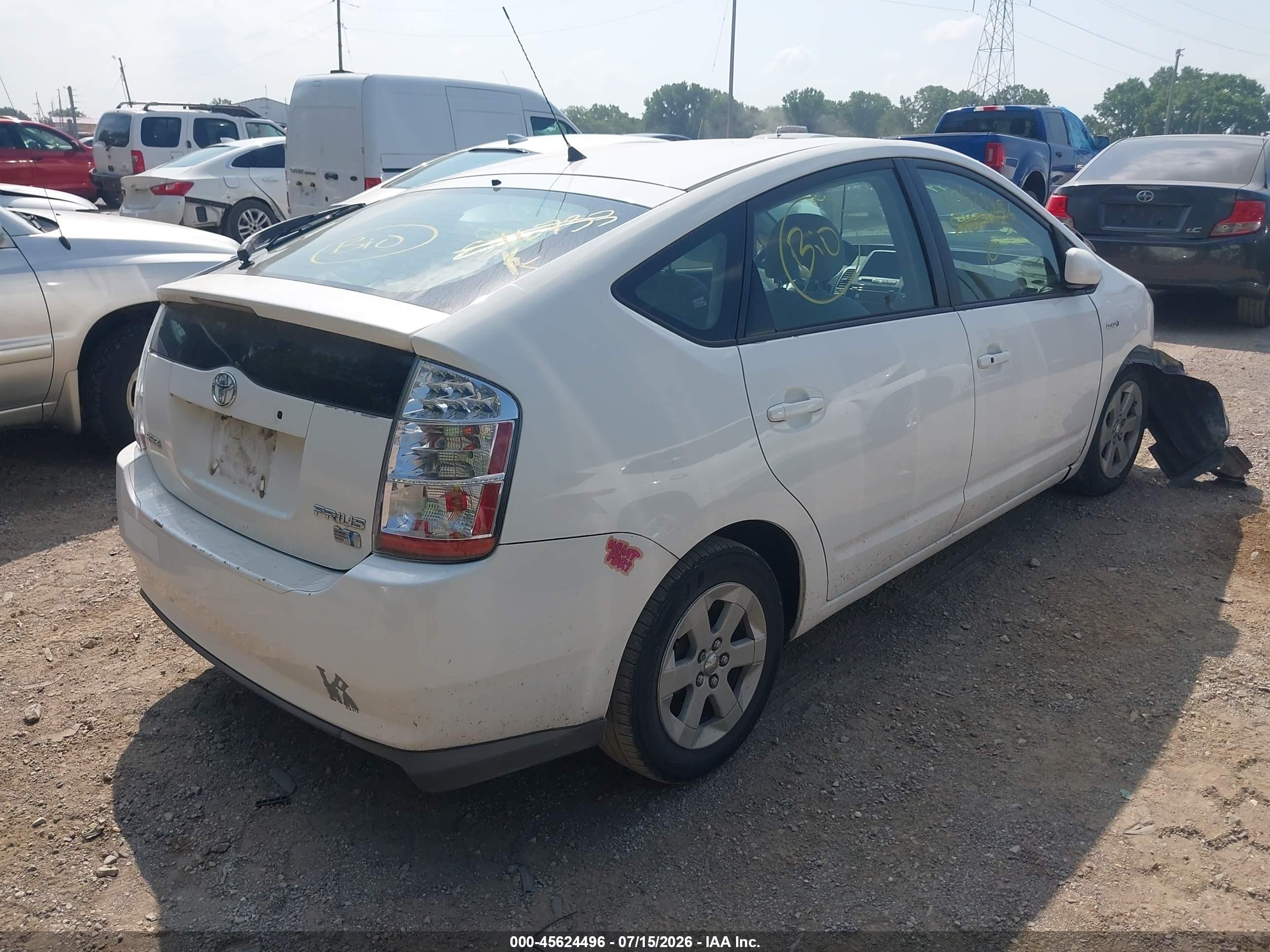 2009 Toyota Prius   Белый vin: JTDKB20U693516733