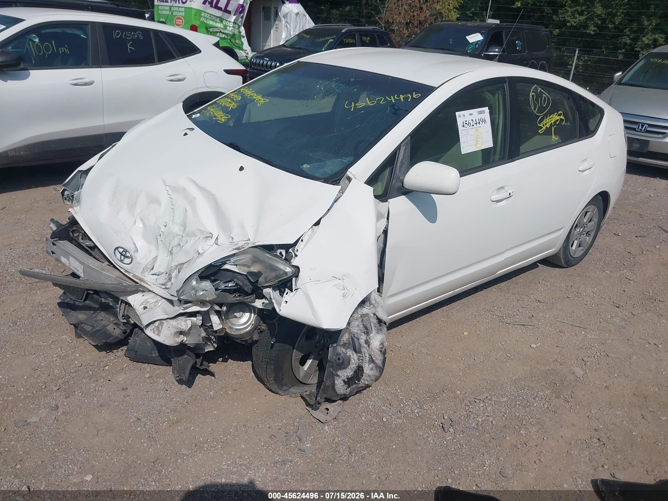 2009 Toyota Prius   Белый vin: JTDKB20U693516733