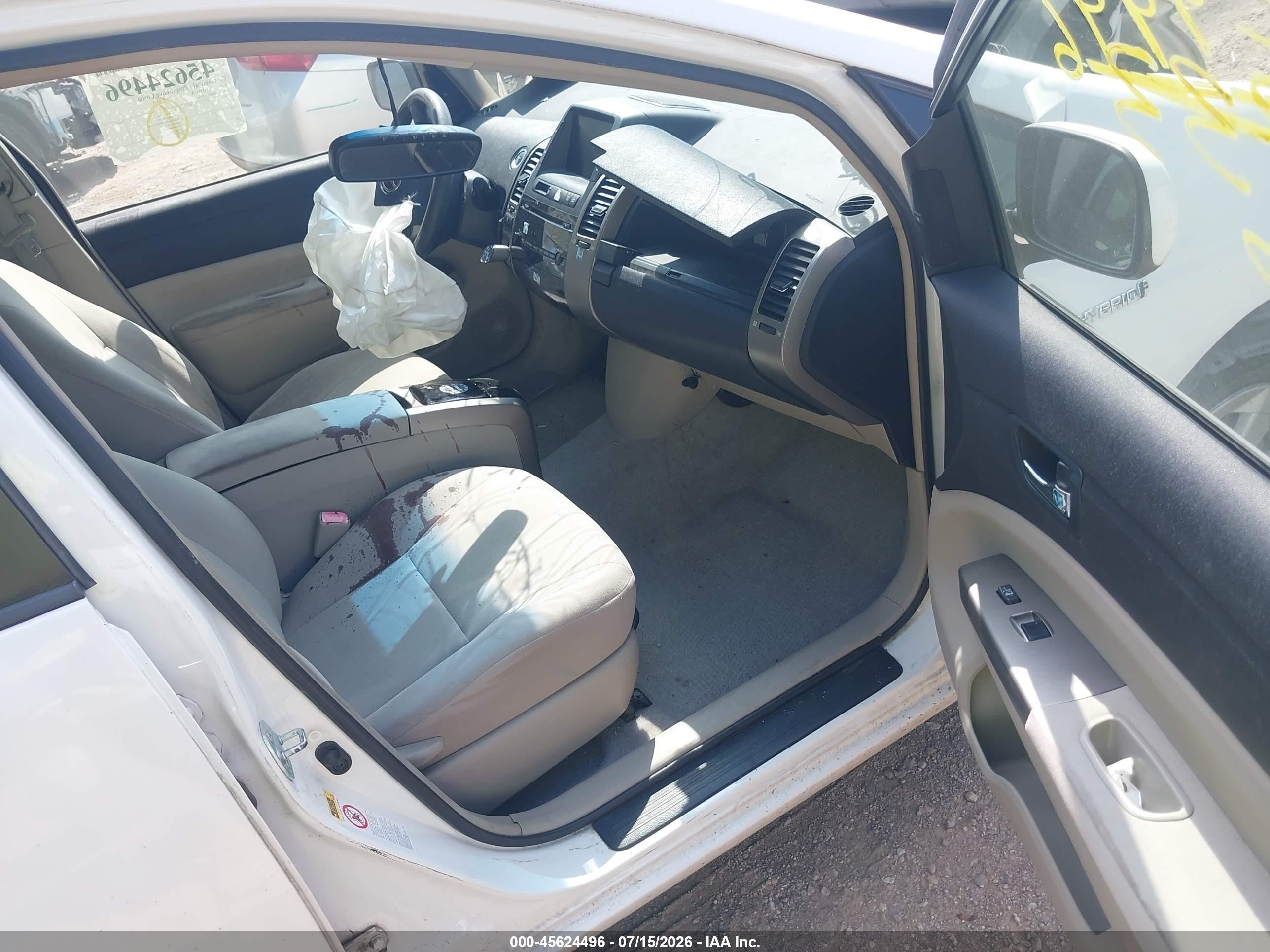2009 Toyota Prius   Белый vin: JTDKB20U693516733