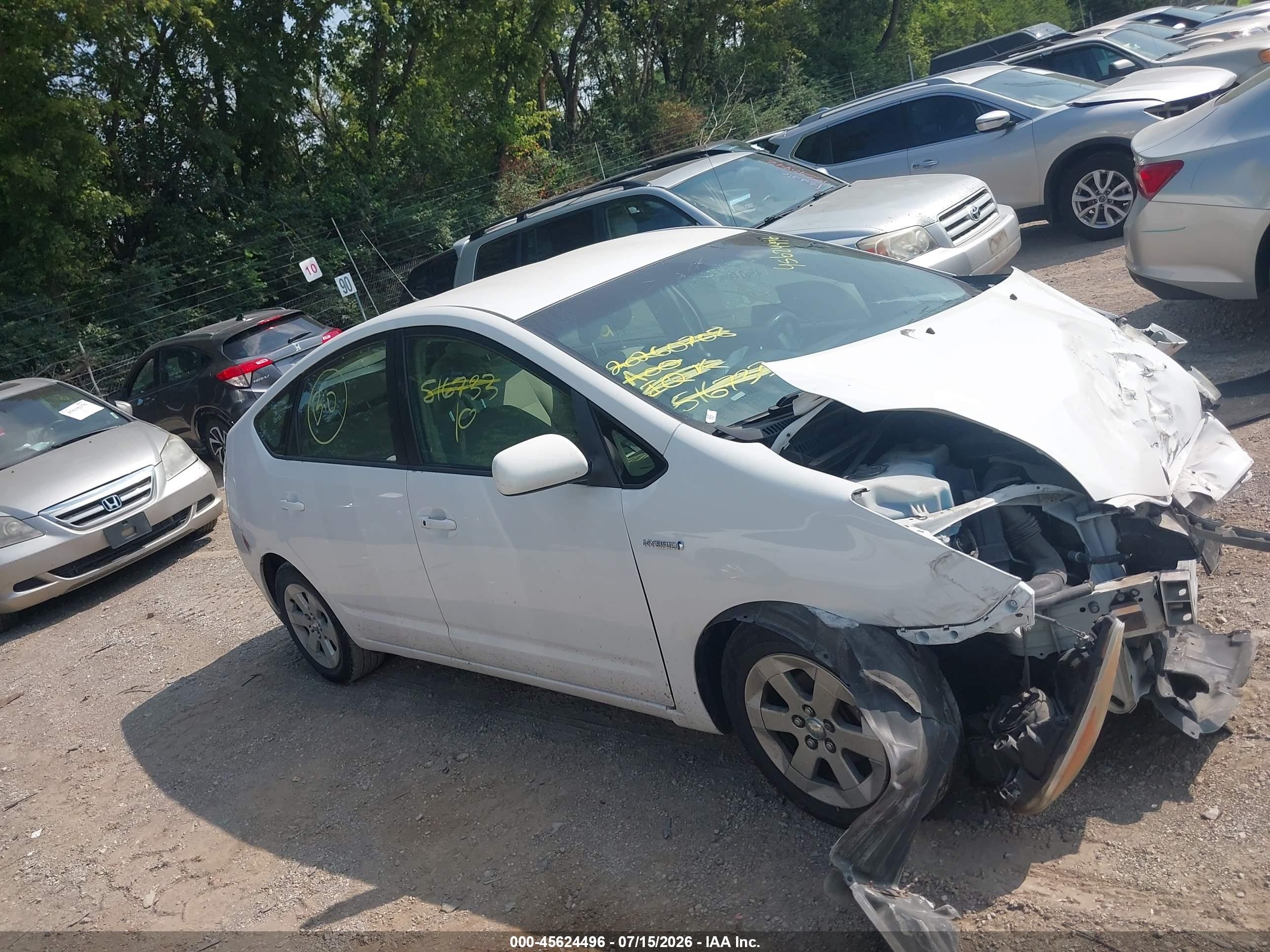 2009 Toyota Prius   Белый vin: JTDKB20U693516733