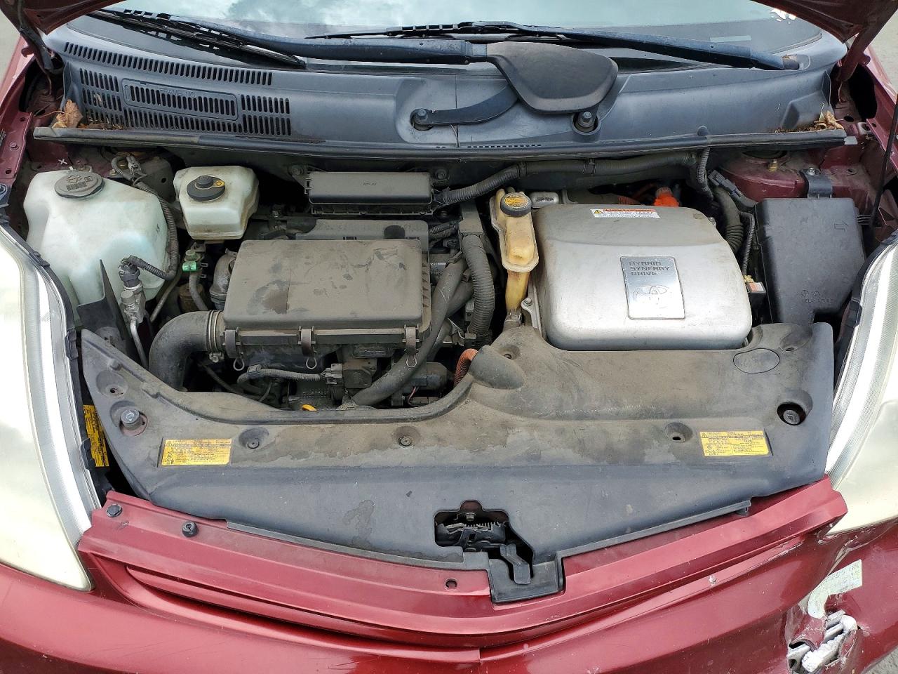 2004 Toyota Prius Base Maroon vin: JTDKB20U740112270