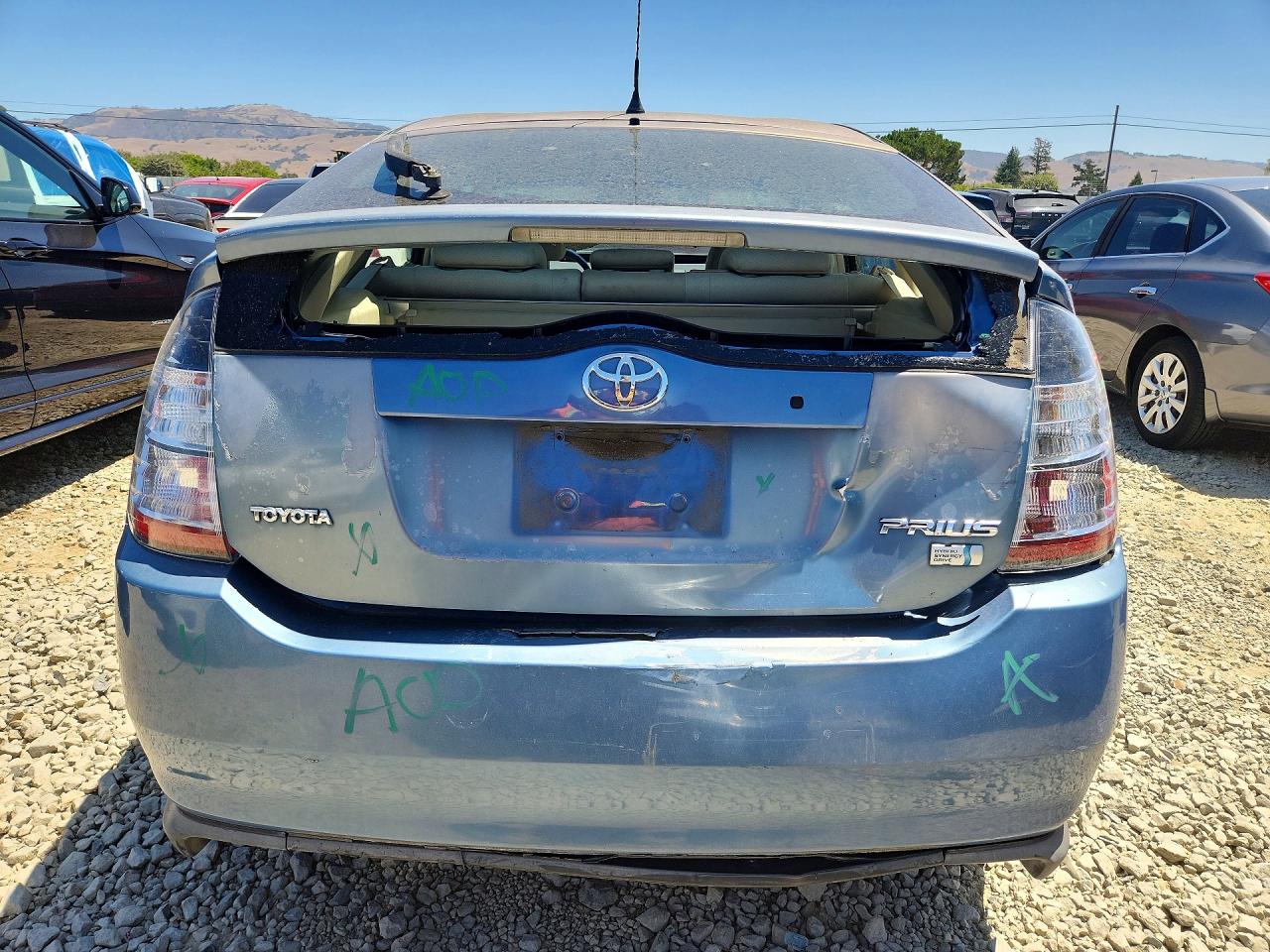 2005 Toyota Prius Base Blue vin: JTDKB20U753082509