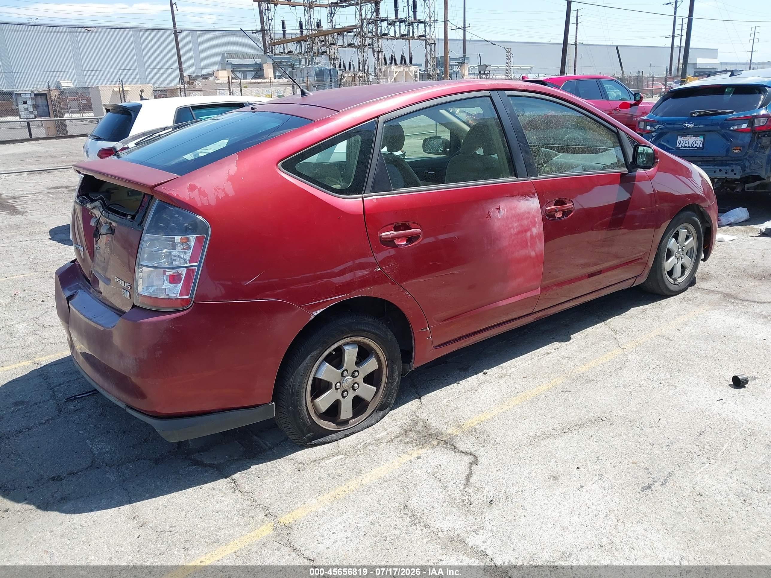 2005 Toyota Prius   Maroon vin: JTDKB20U757008578