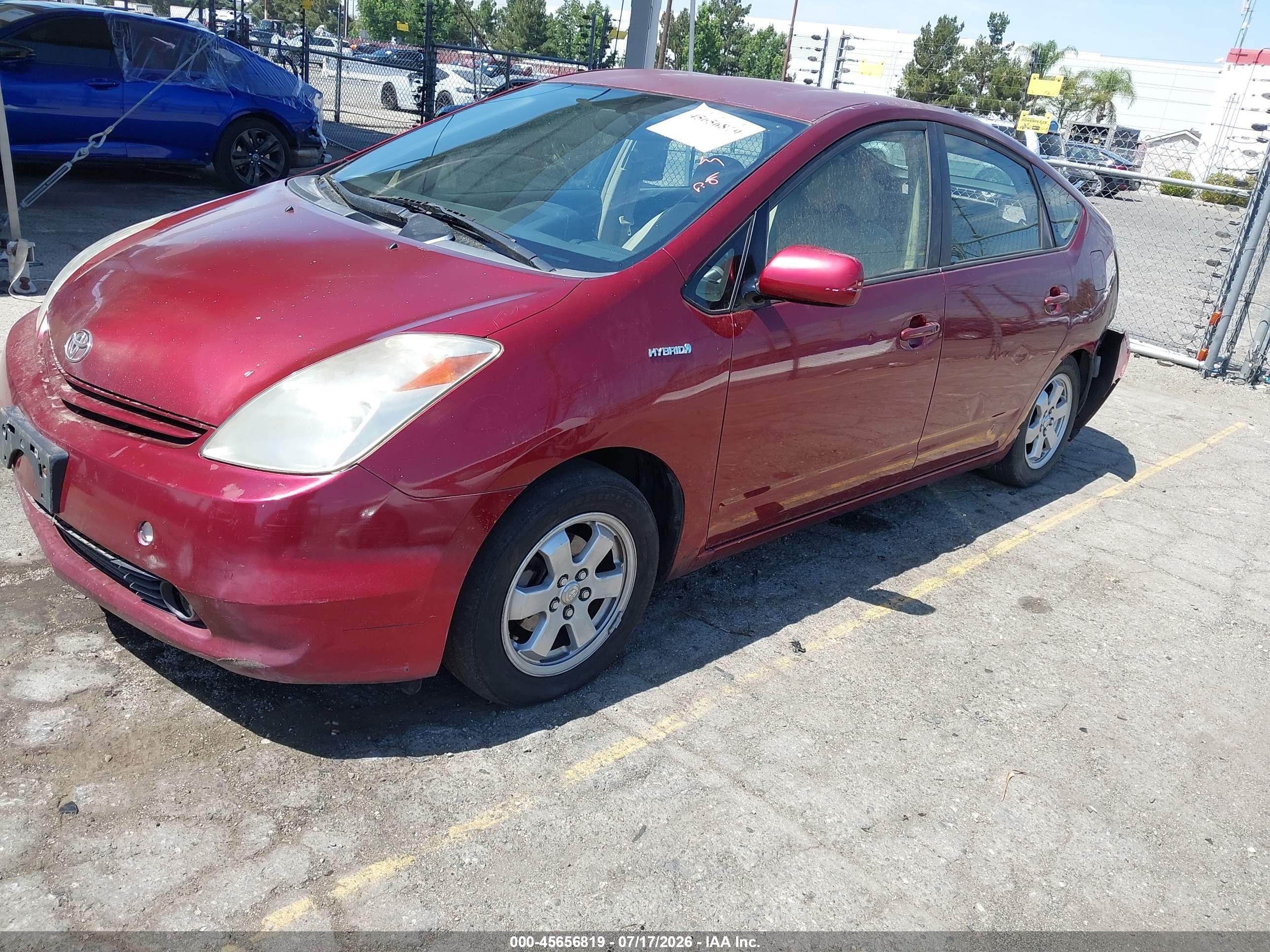 2005 Toyota Prius   Maroon vin: JTDKB20U757008578